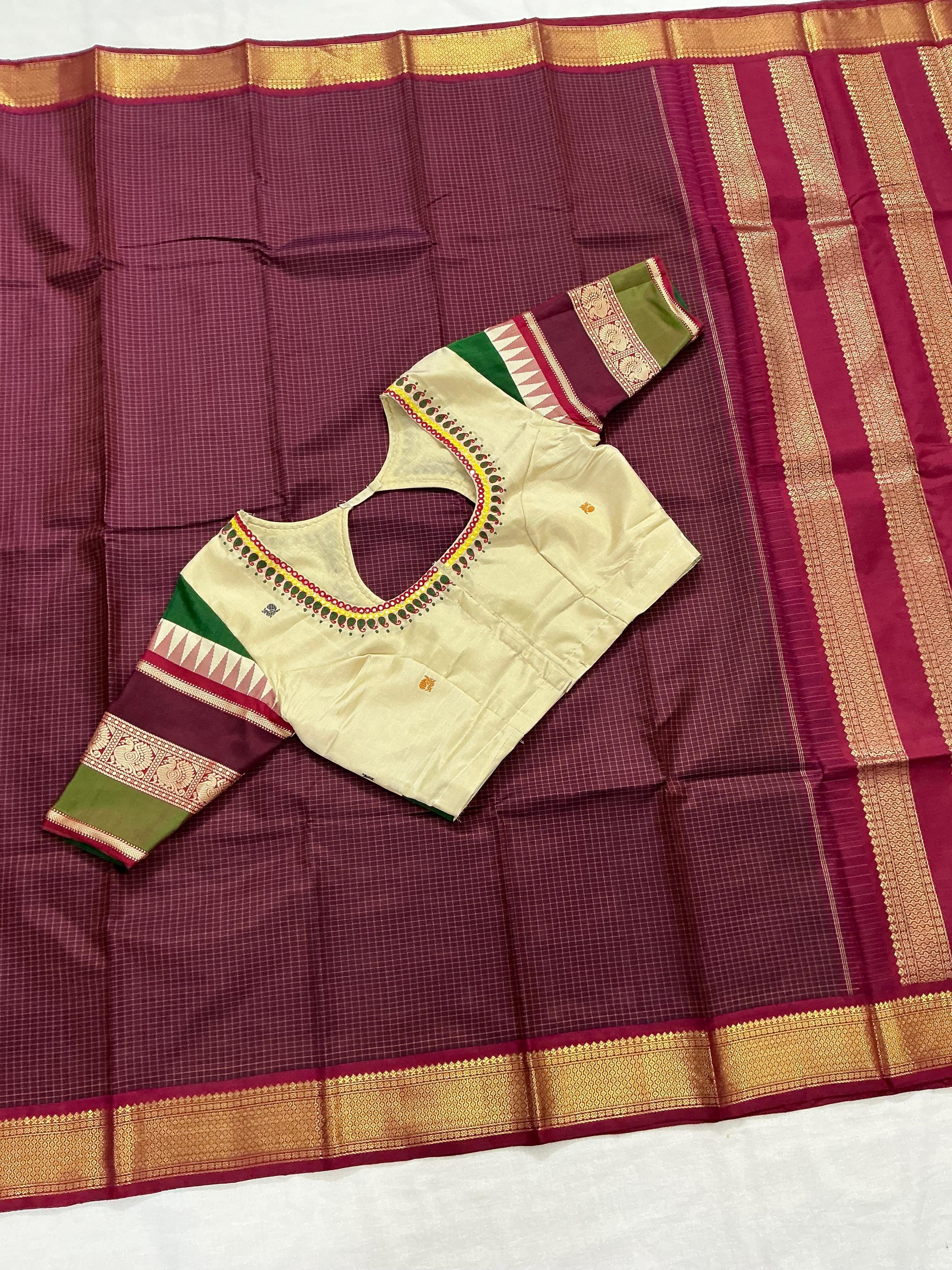 Handcrafted Ready to Wear Blouse - Kanjivaram Silk