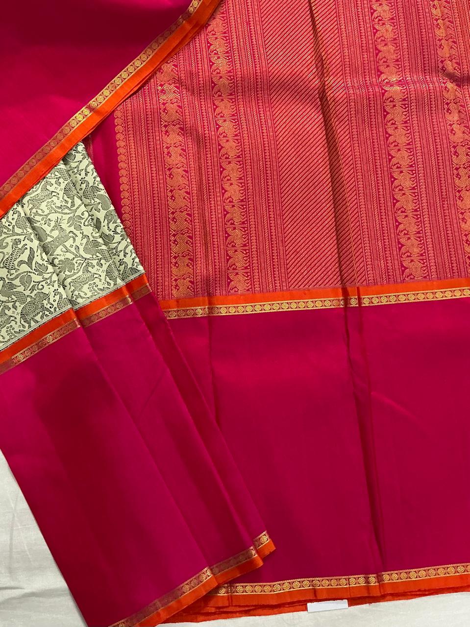 MYTHILI : Vintage Inspired Korvai Kanjivaram (Vanasingaram)