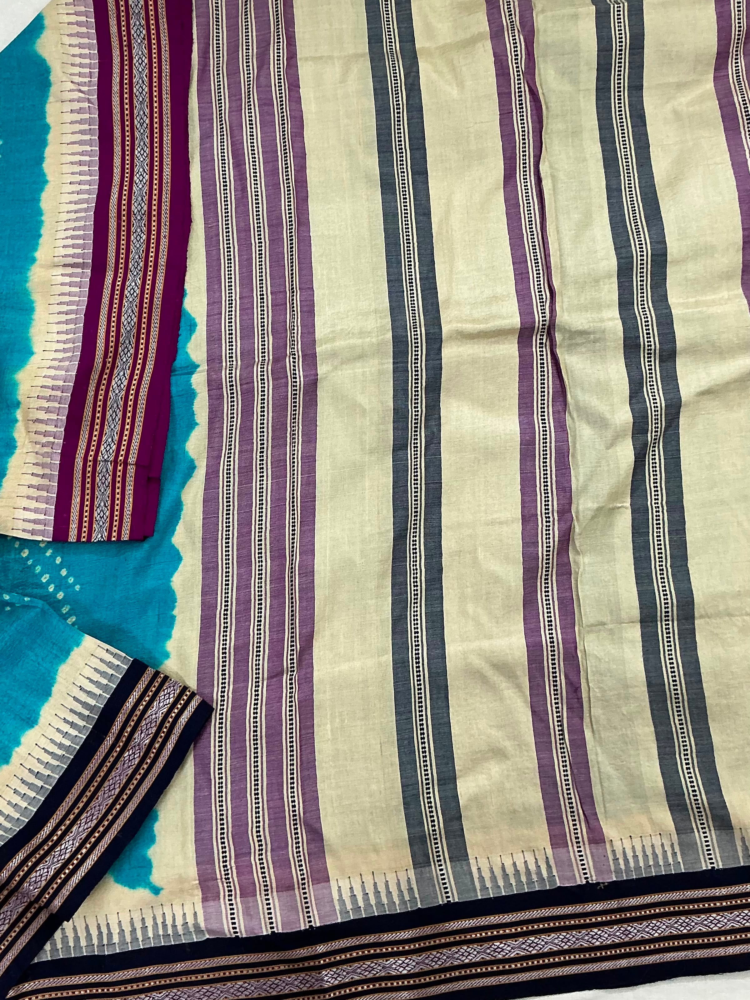 VRIKSHA : HANDKNOTTED BANDHEJ ON VIDARBHA TUSSAR