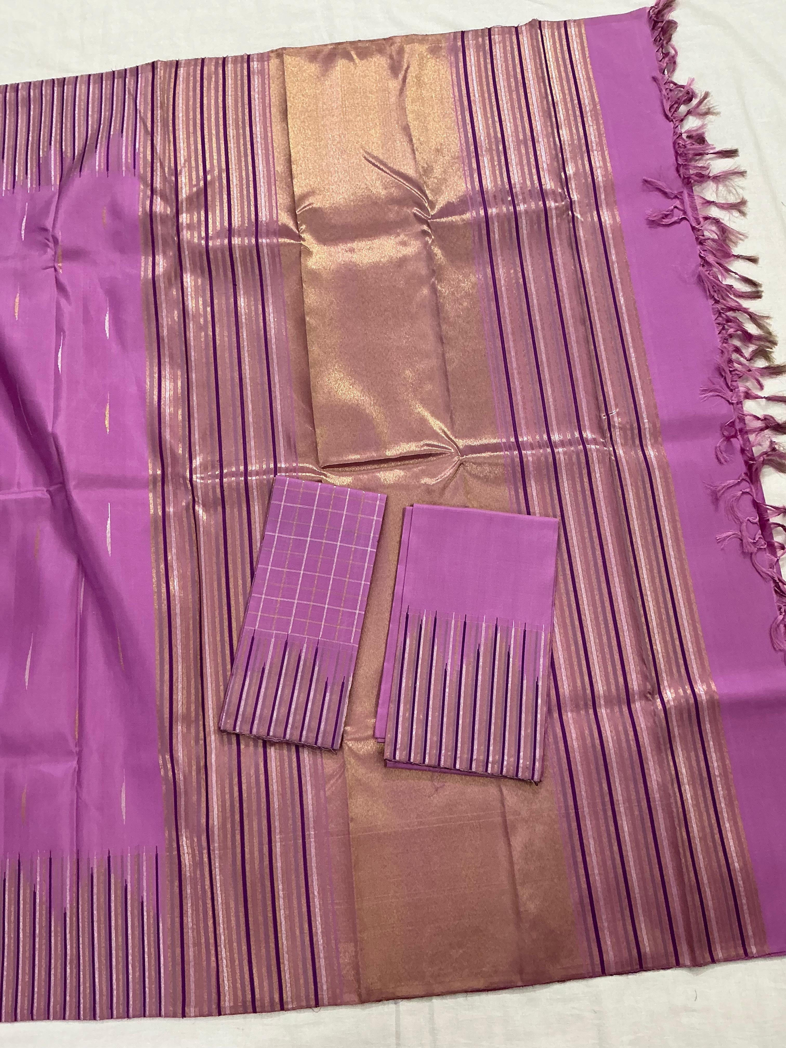 MYTHILI : 8 Kol Kanjivaram Silk (Lavender)