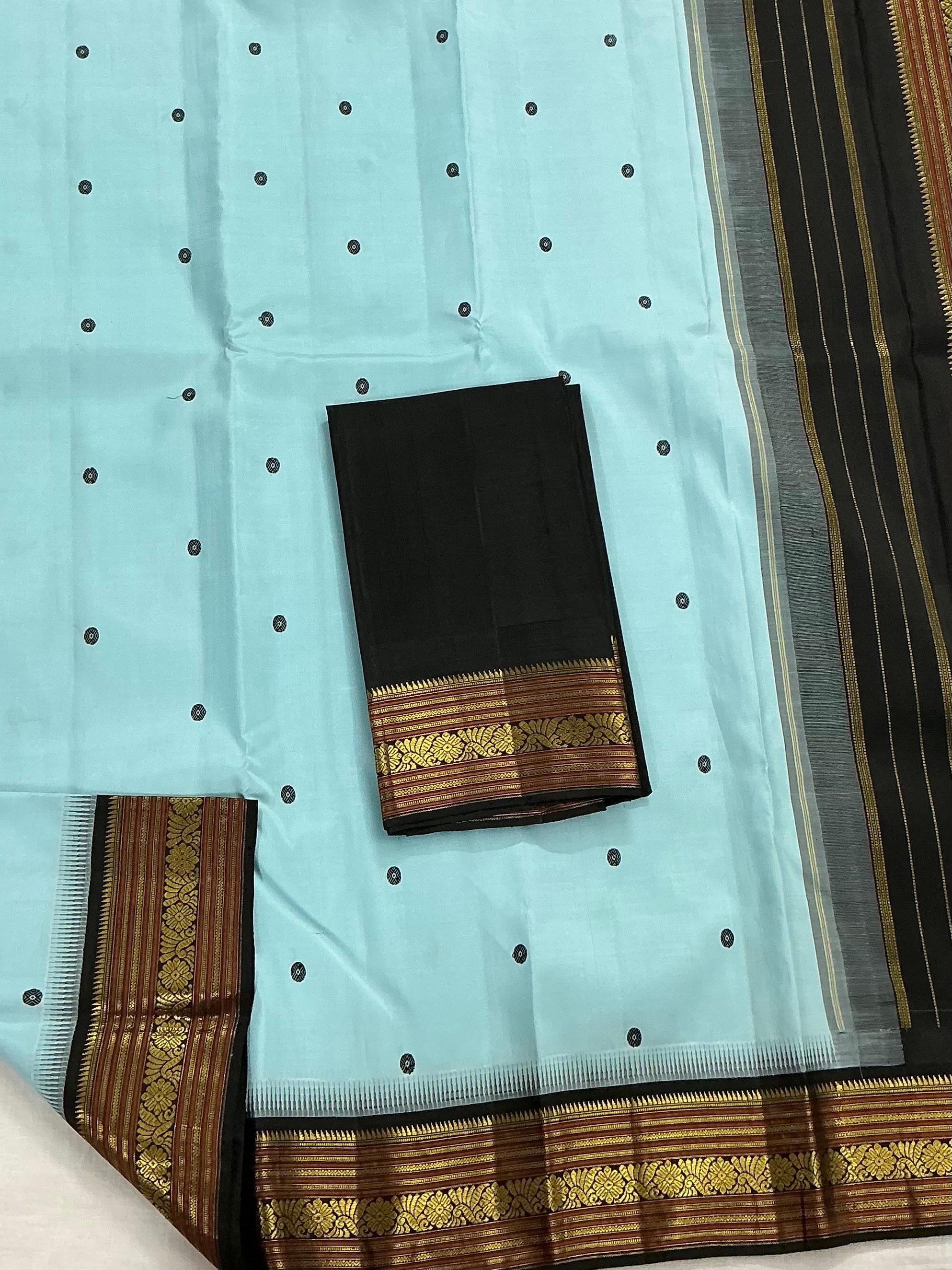 Korvai Kanjivaram Silk with silken motifs