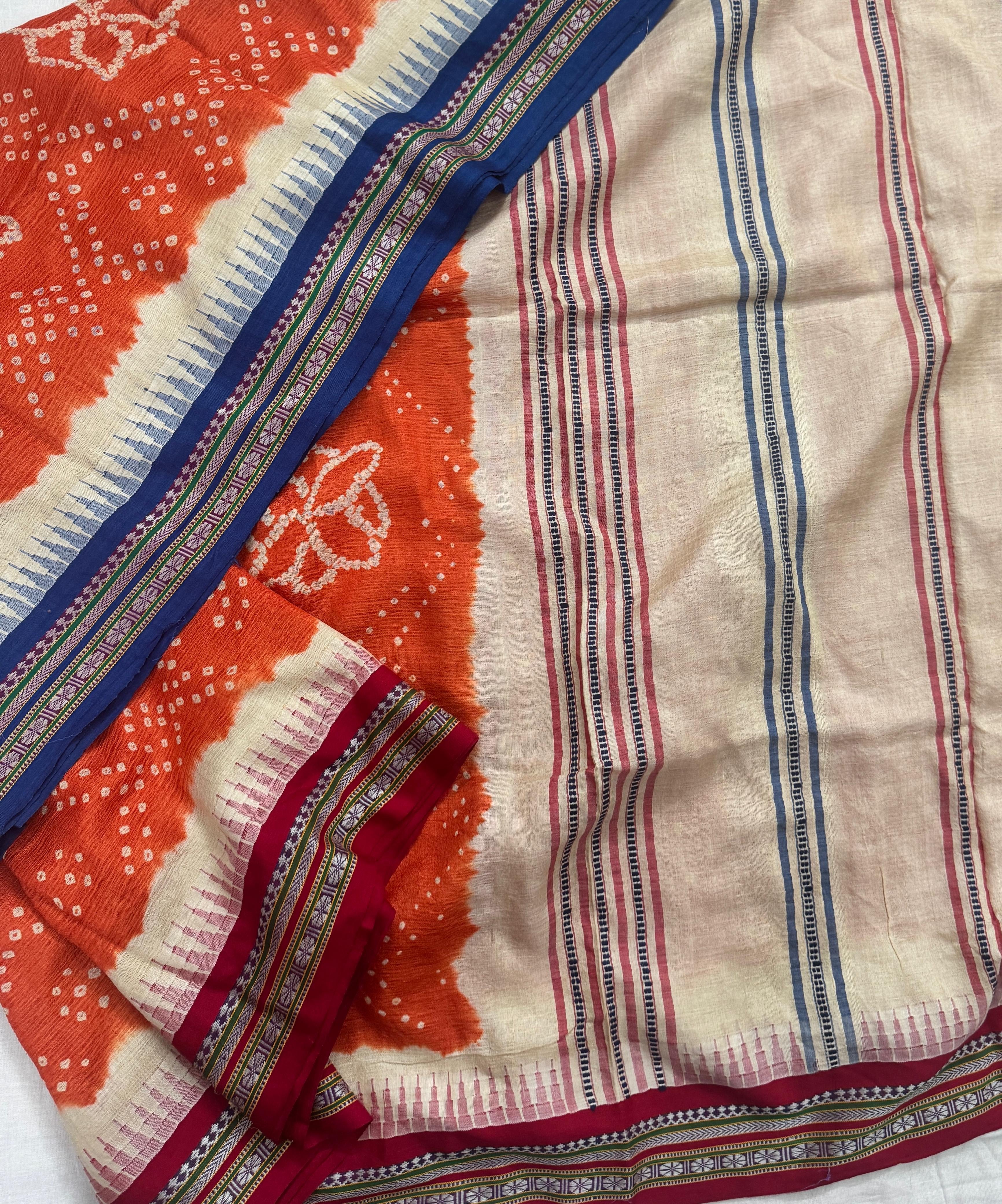 VRIKSHA : HANDKNOTTED BANDHEJ ON VIDARBHA TUSSAR