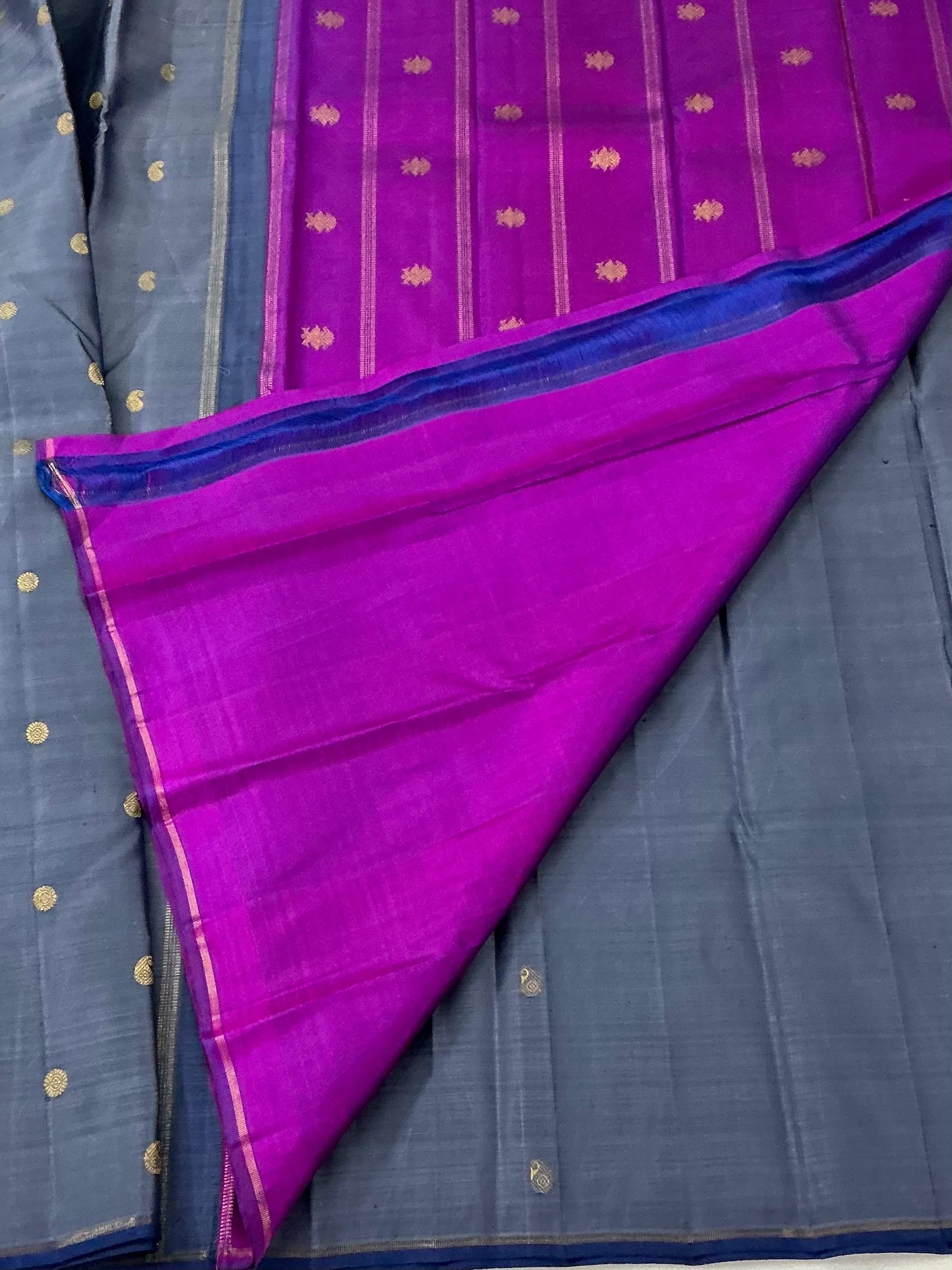 Swara: Kolam Motifs Kanjivaram Silk