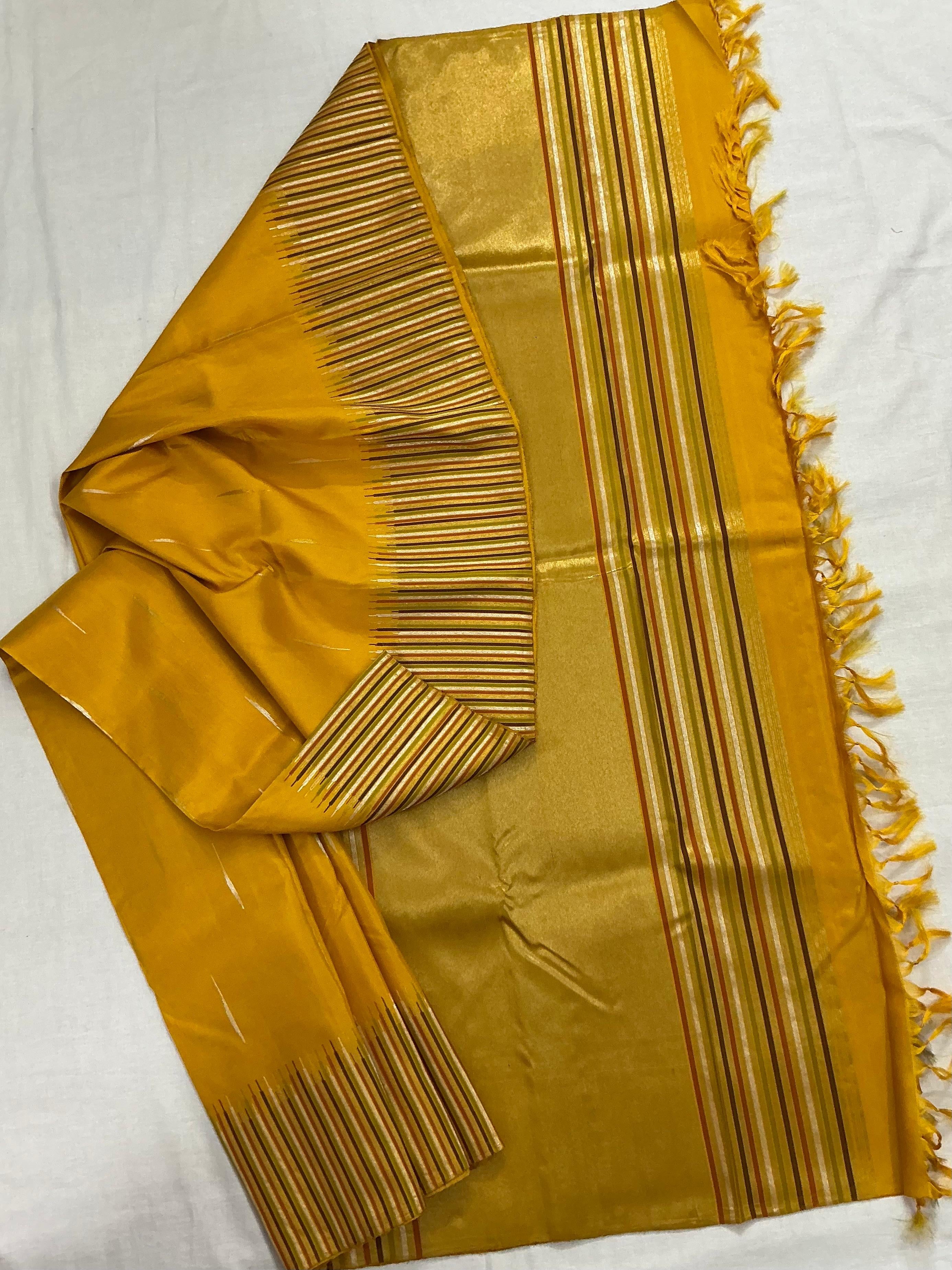MYTHILI : 8 Kol Kanjivaram Silk (Banana Yellow)