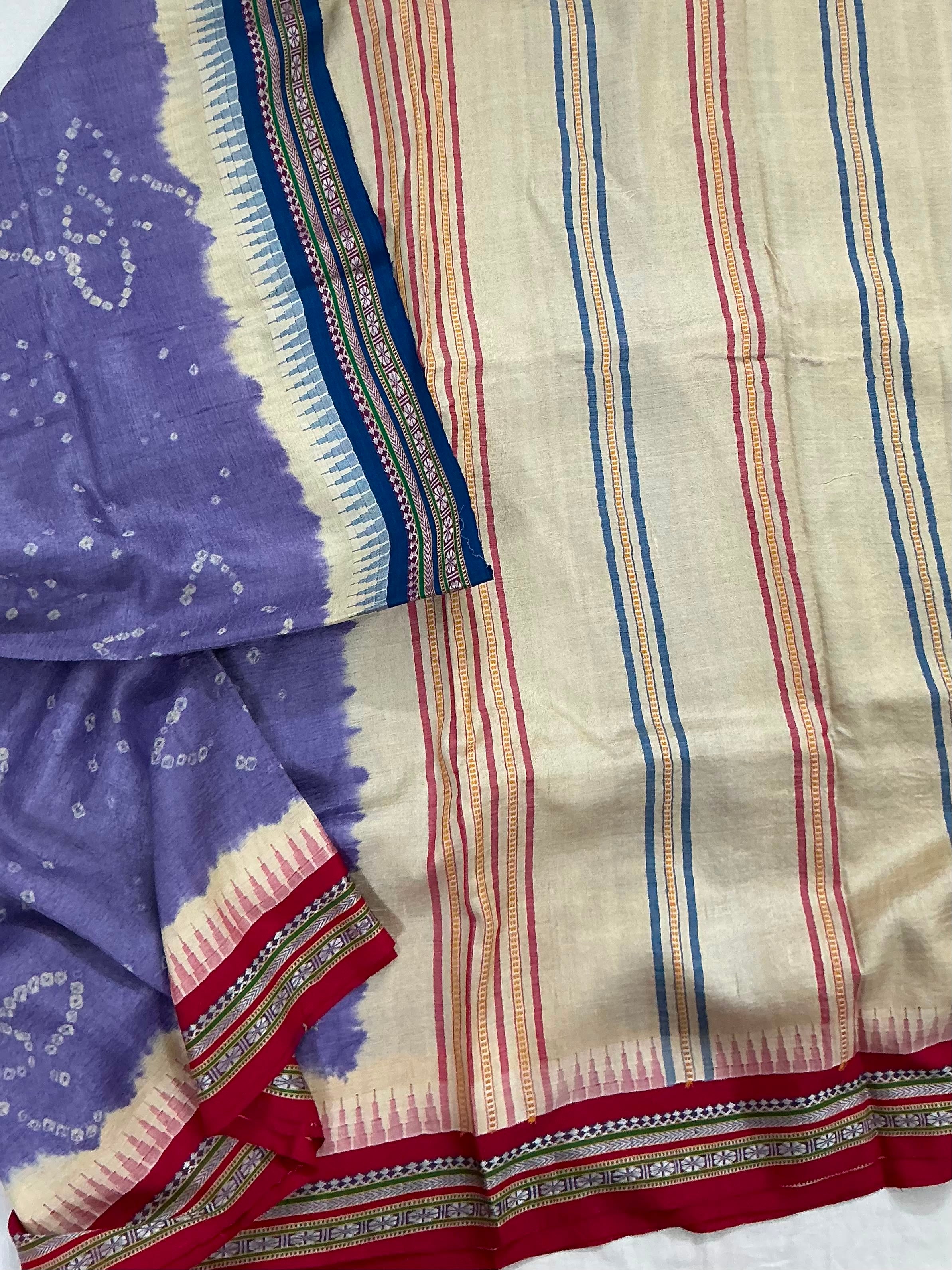VRIKSHA : HANDKNOTTED BANDHEJ ON VIDARBHA TUSSAR