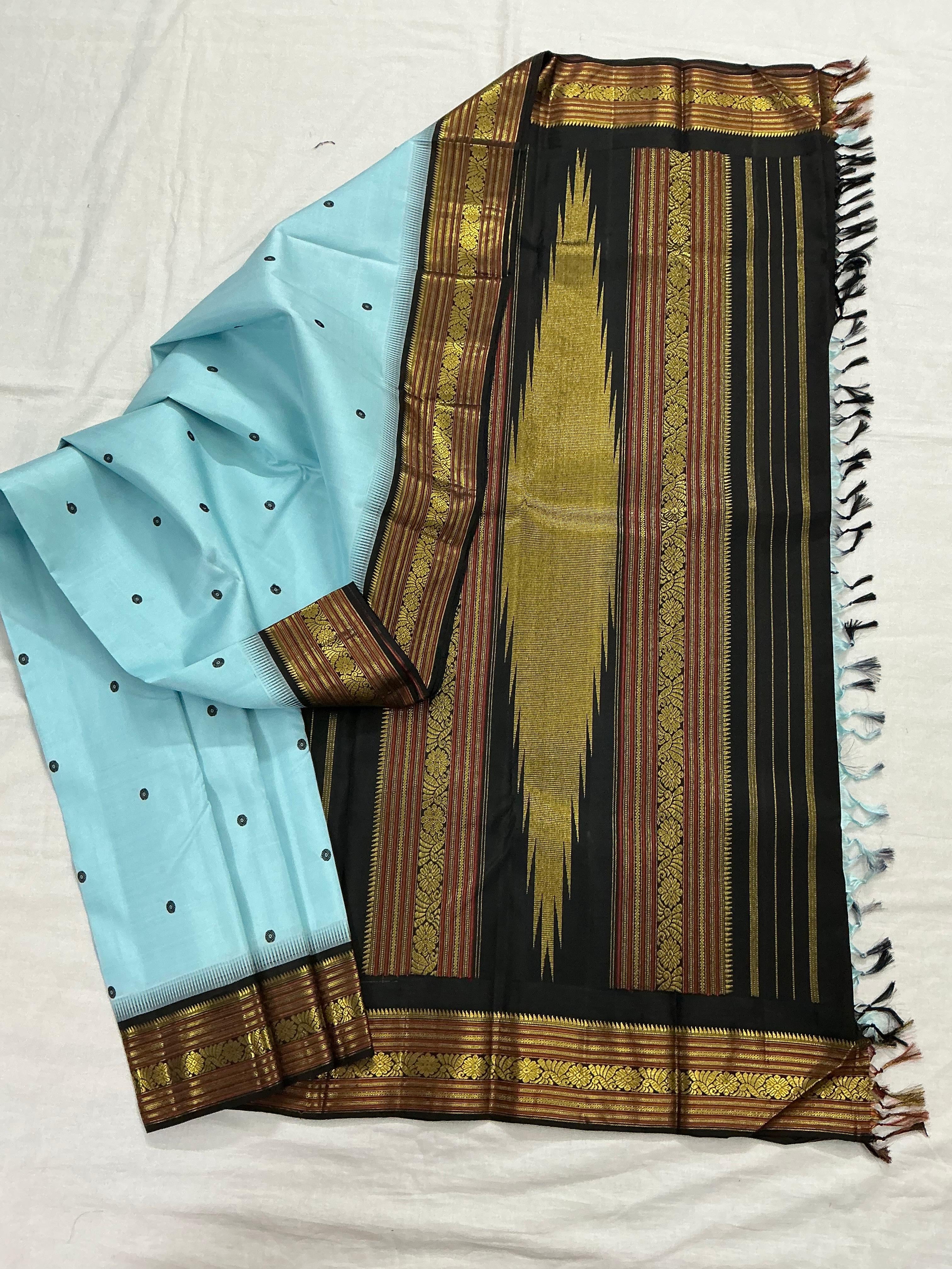 Korvai Kanjivaram Silk with silken motifs