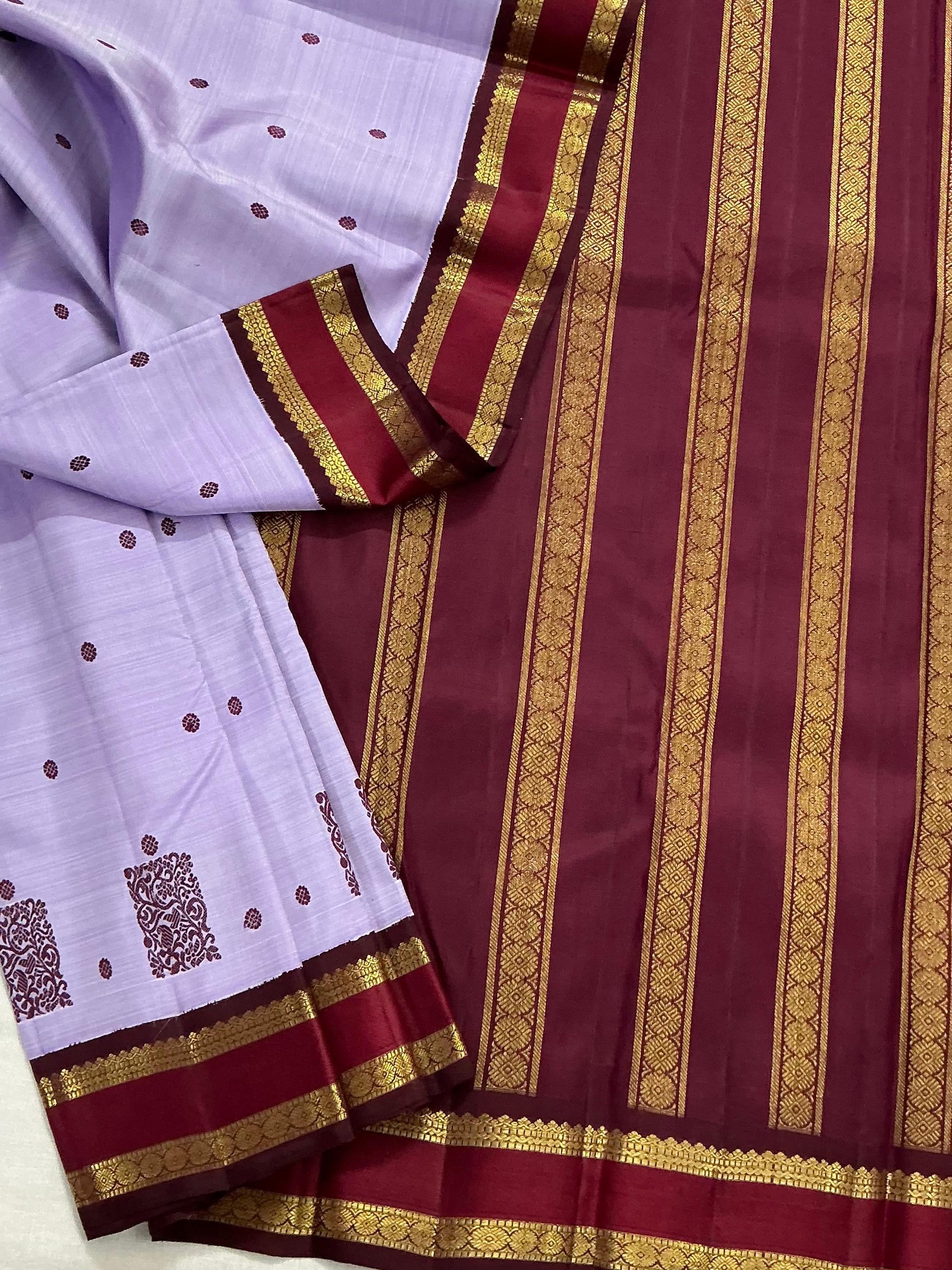 MYTHILI : Vintage Korvai Kanjivaram with Beetu Buttas