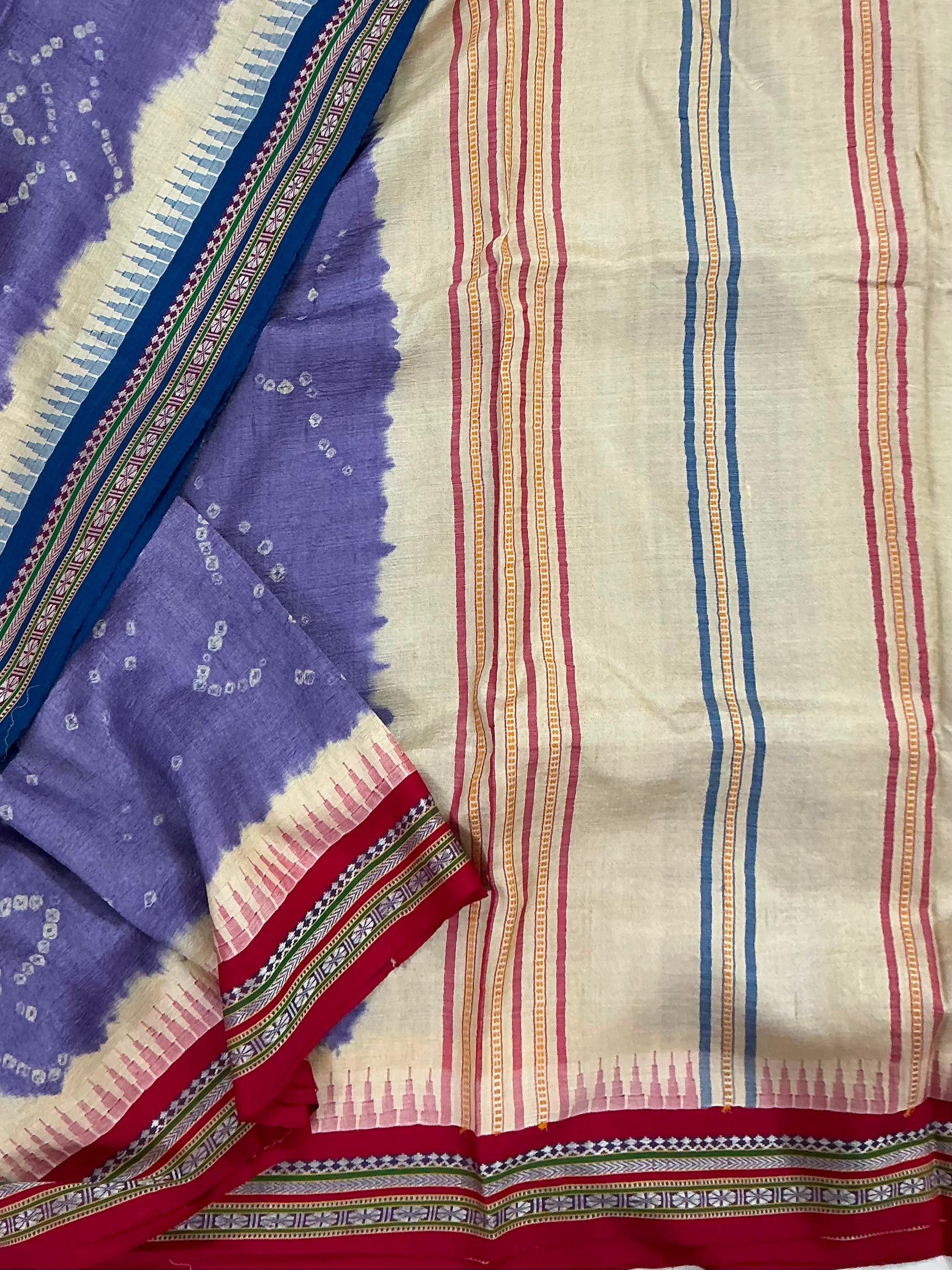 VRIKSHA : HANDKNOTTED BANDHEJ ON VIDARBHA TUSSAR
