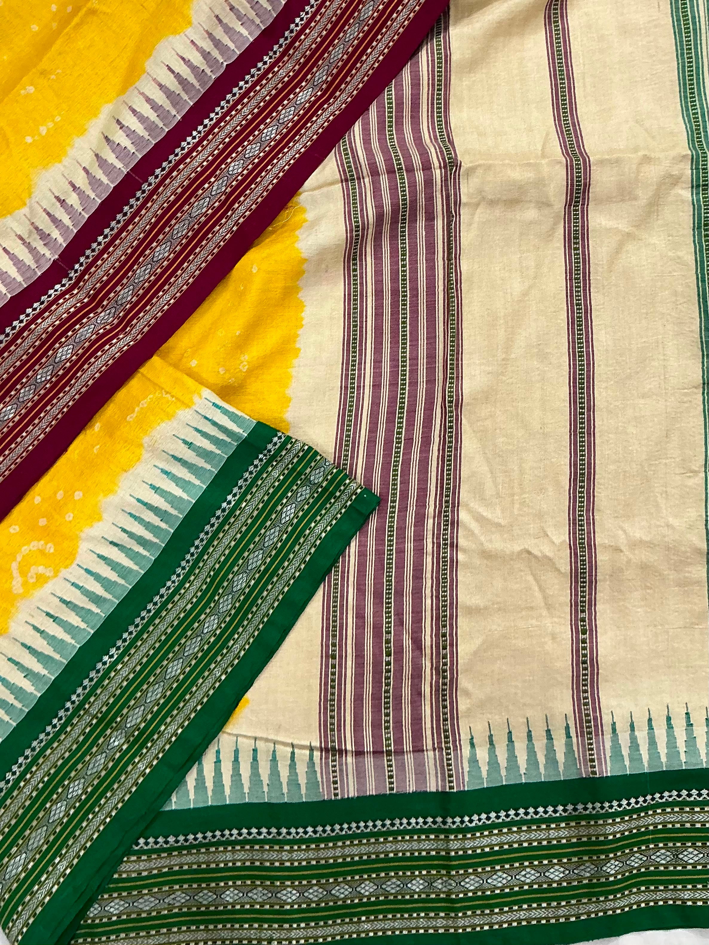 VRIKSHA : HANDKNOTTED BANDHEJ ON VIDARBHA TUSSAR