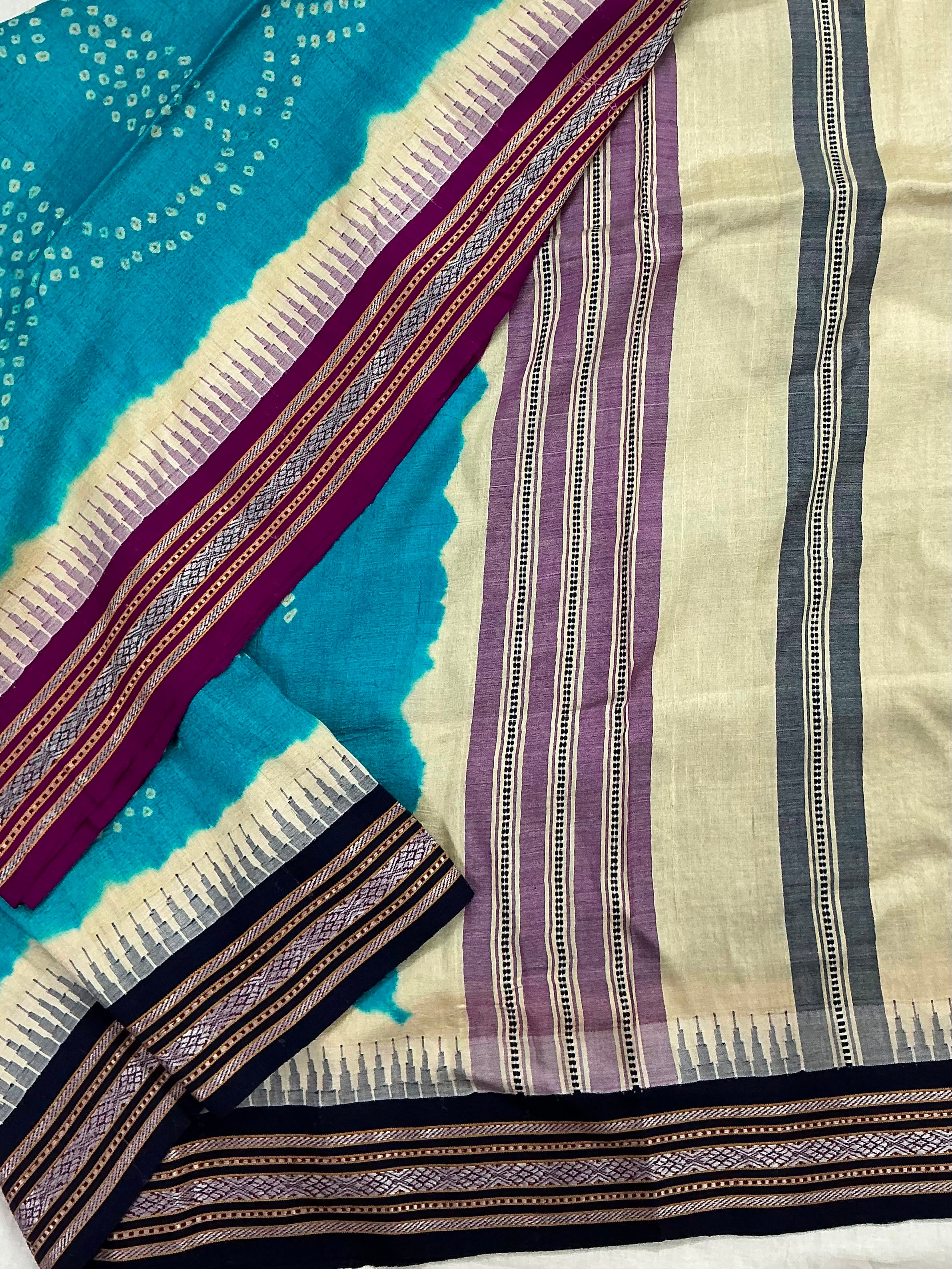 VRIKSHA : HANDKNOTTED BANDHEJ ON VIDARBHA TUSSAR