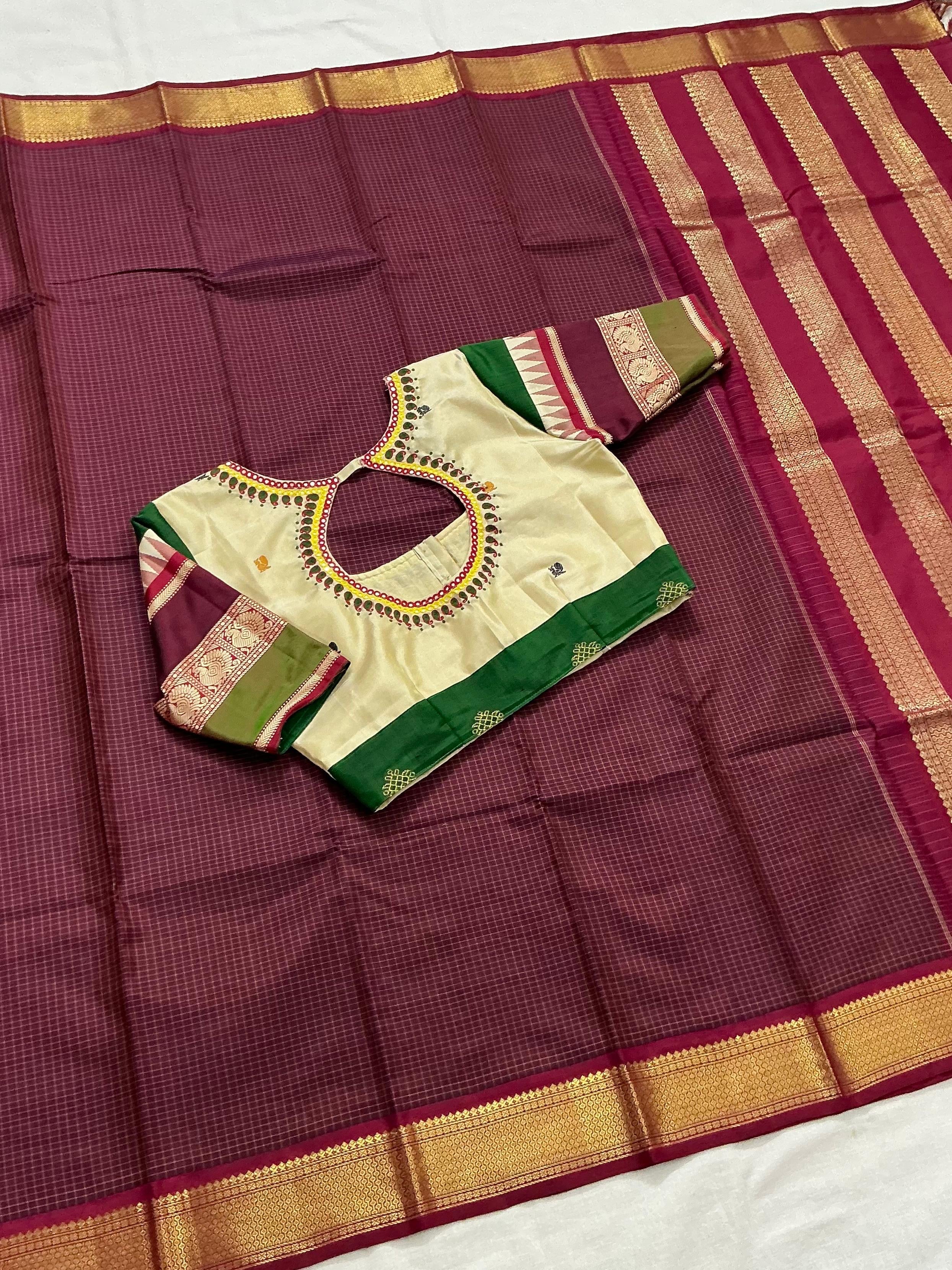 Handcrafted Ready to Wear Blouse - Kanjivaram Silk