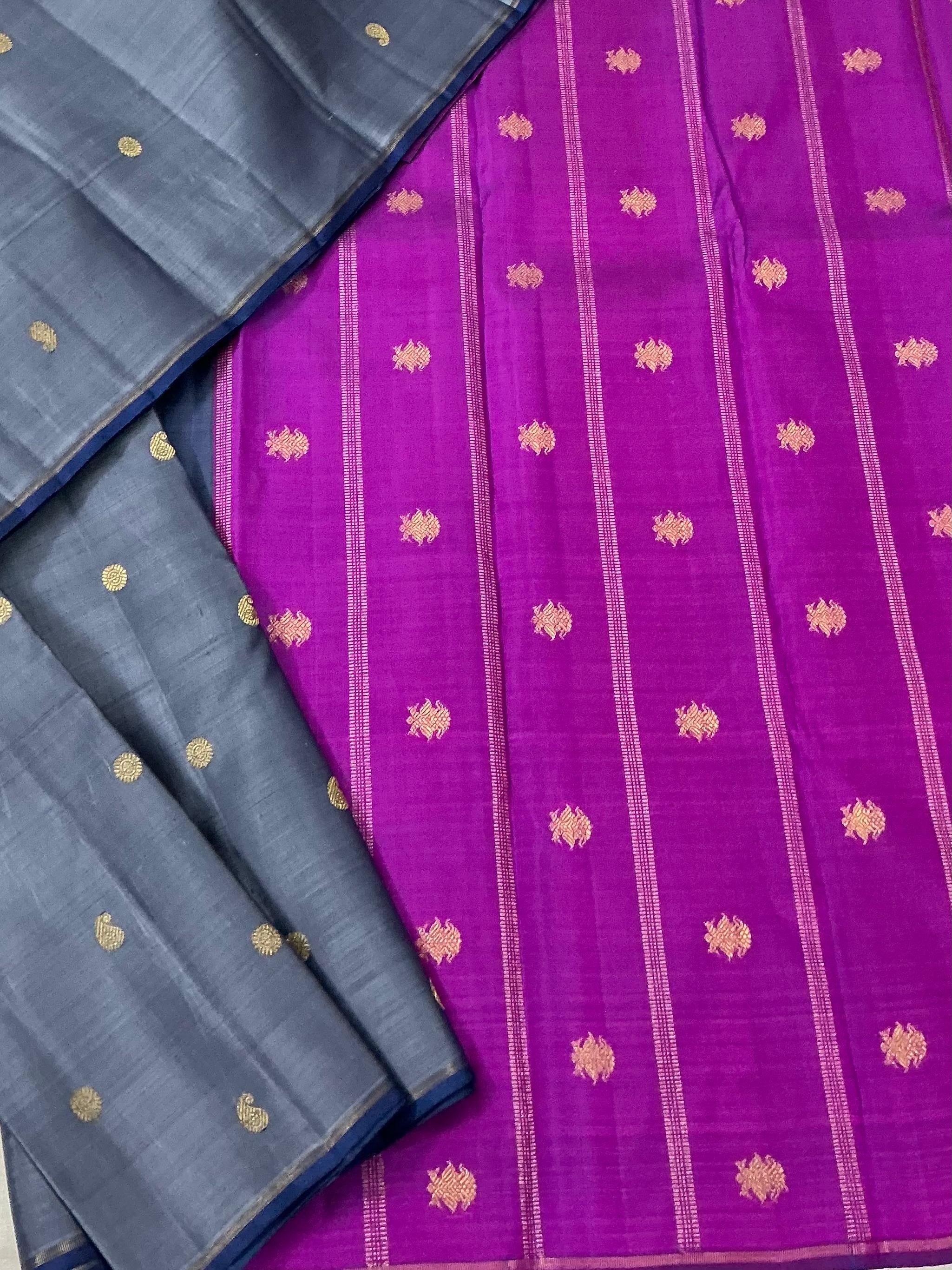 Swara: Kolam Motifs Kanjivaram Silk