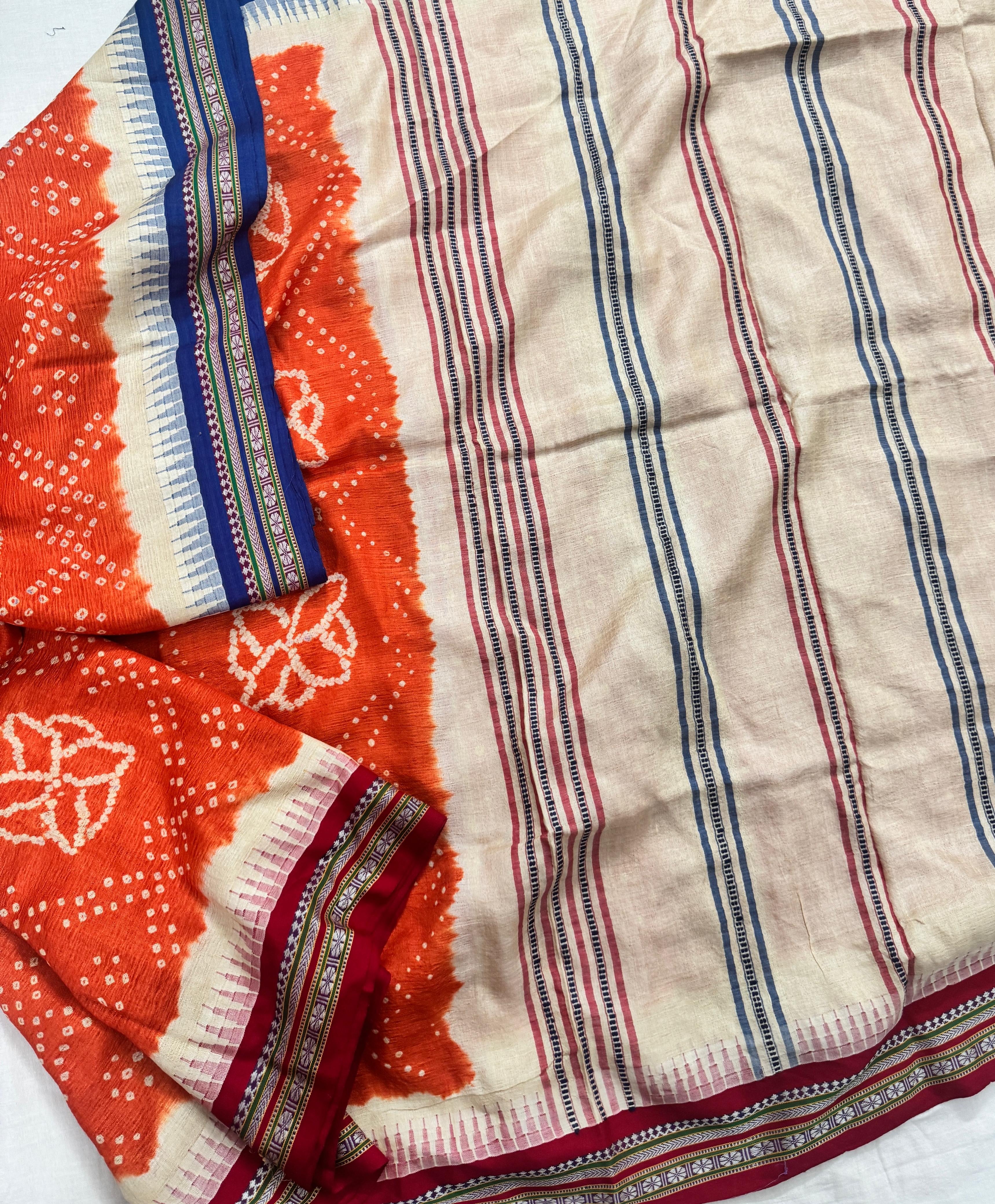 VRIKSHA : HANDKNOTTED BANDHEJ ON VIDARBHA TUSSAR