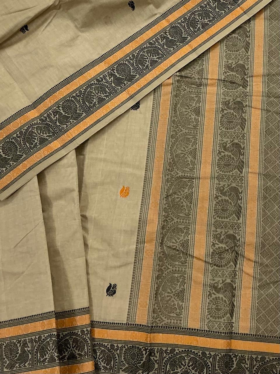 Handwoven Kanchi cotton :  Beige