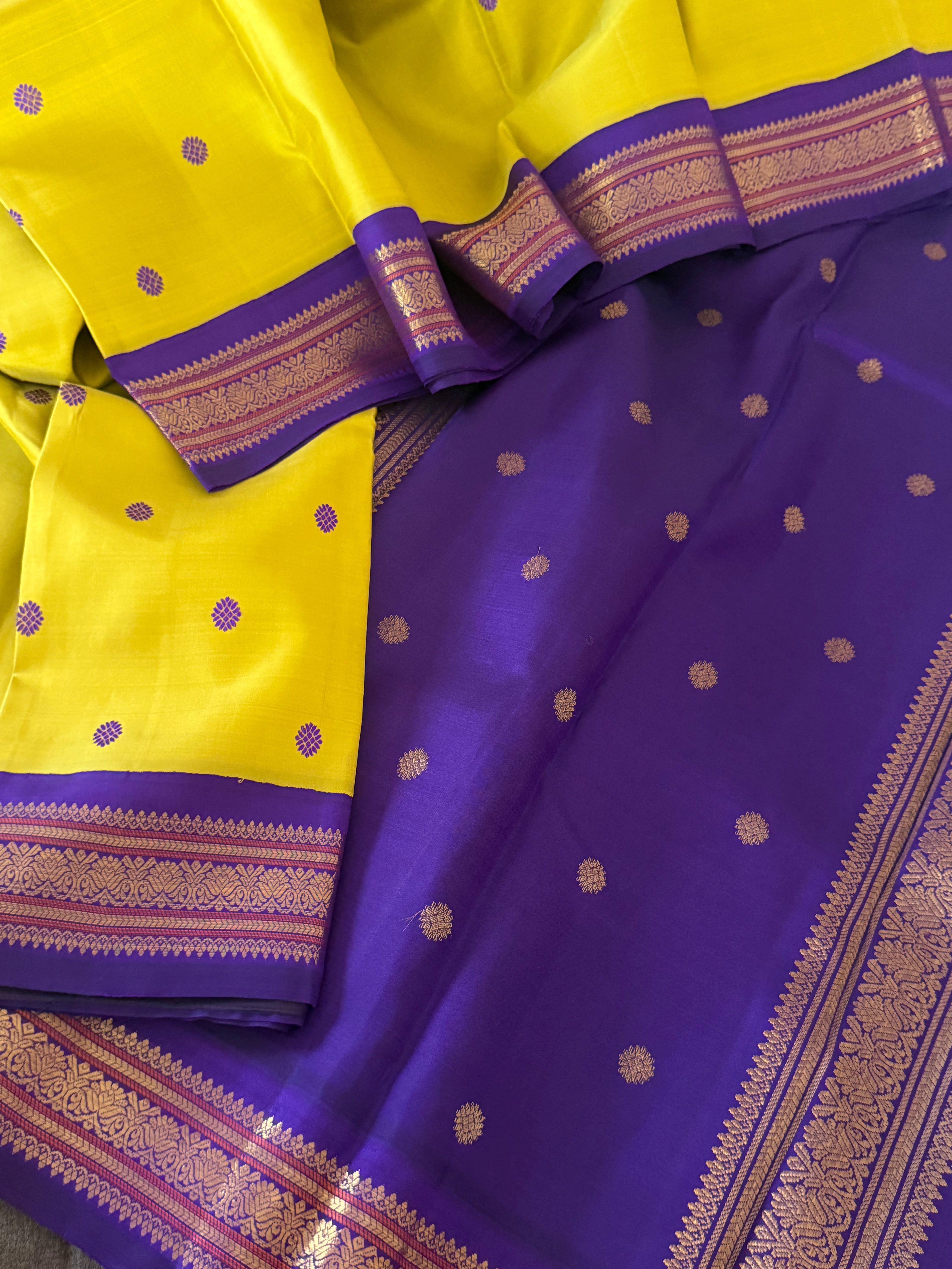MYTHILI : Vintage Korvai Kanjivaram (Sampanga Green)