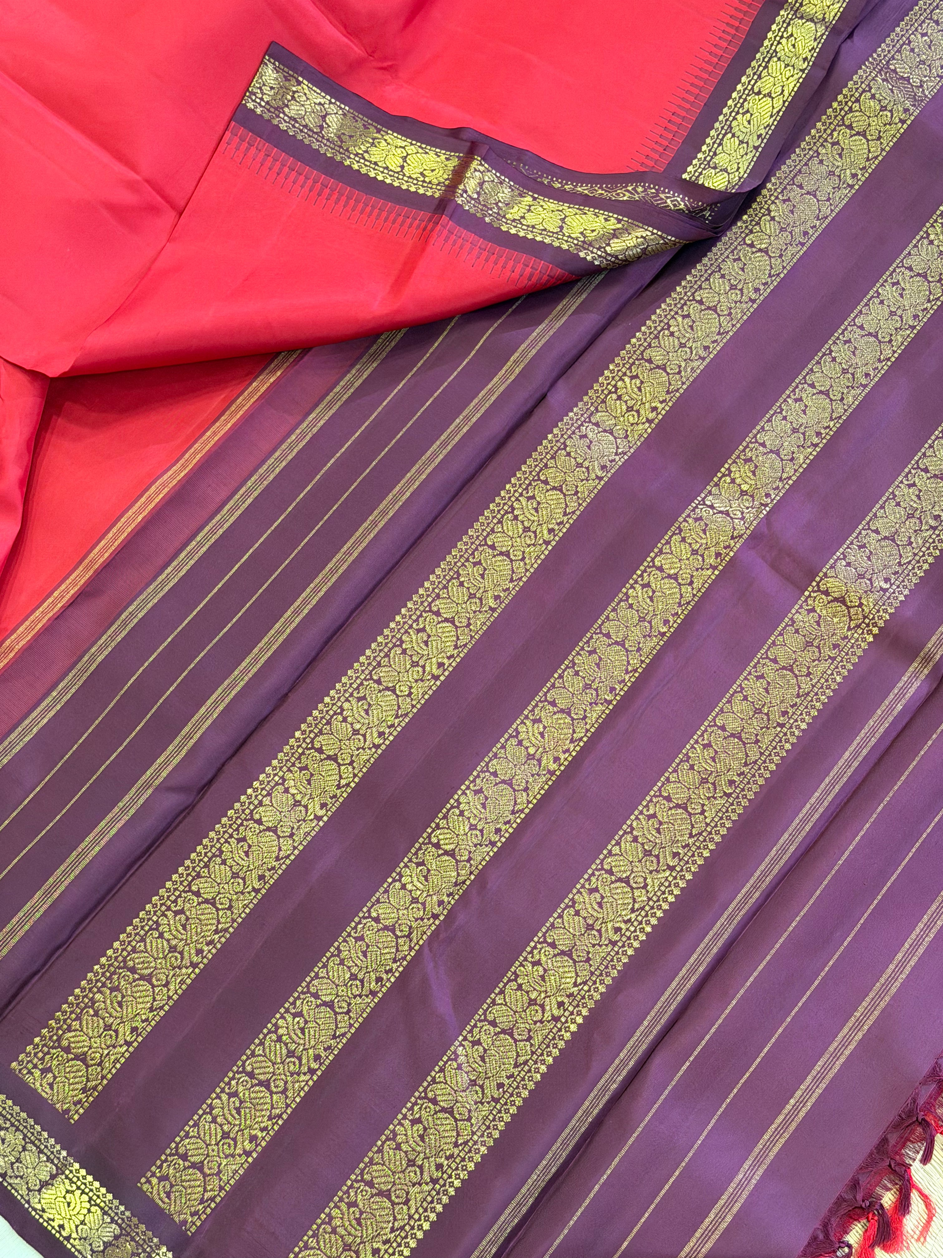 Maathey : Korvai Kanjvaram with temple borders