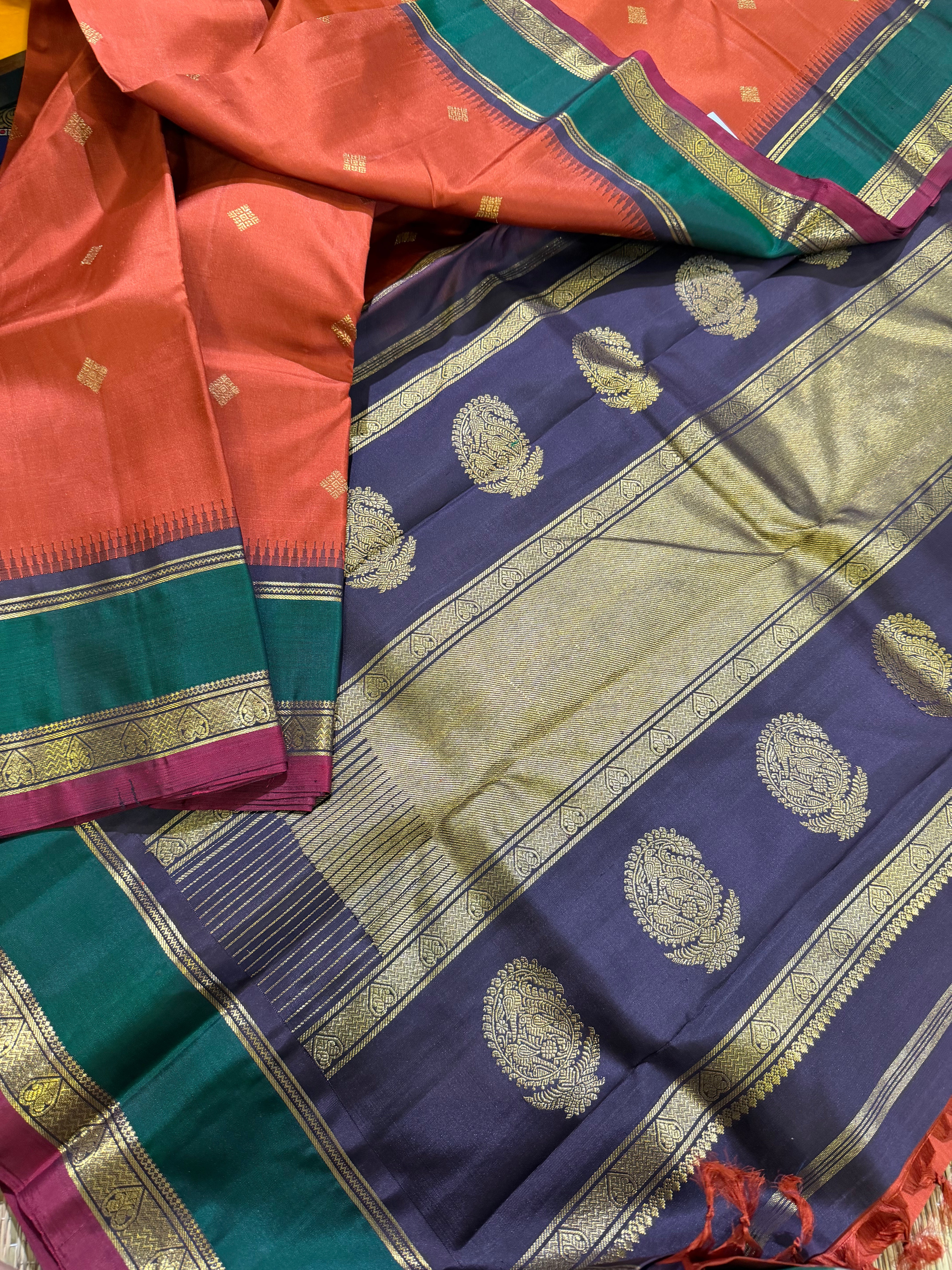 Maathey : Korvai Kanjvaram with temple borders