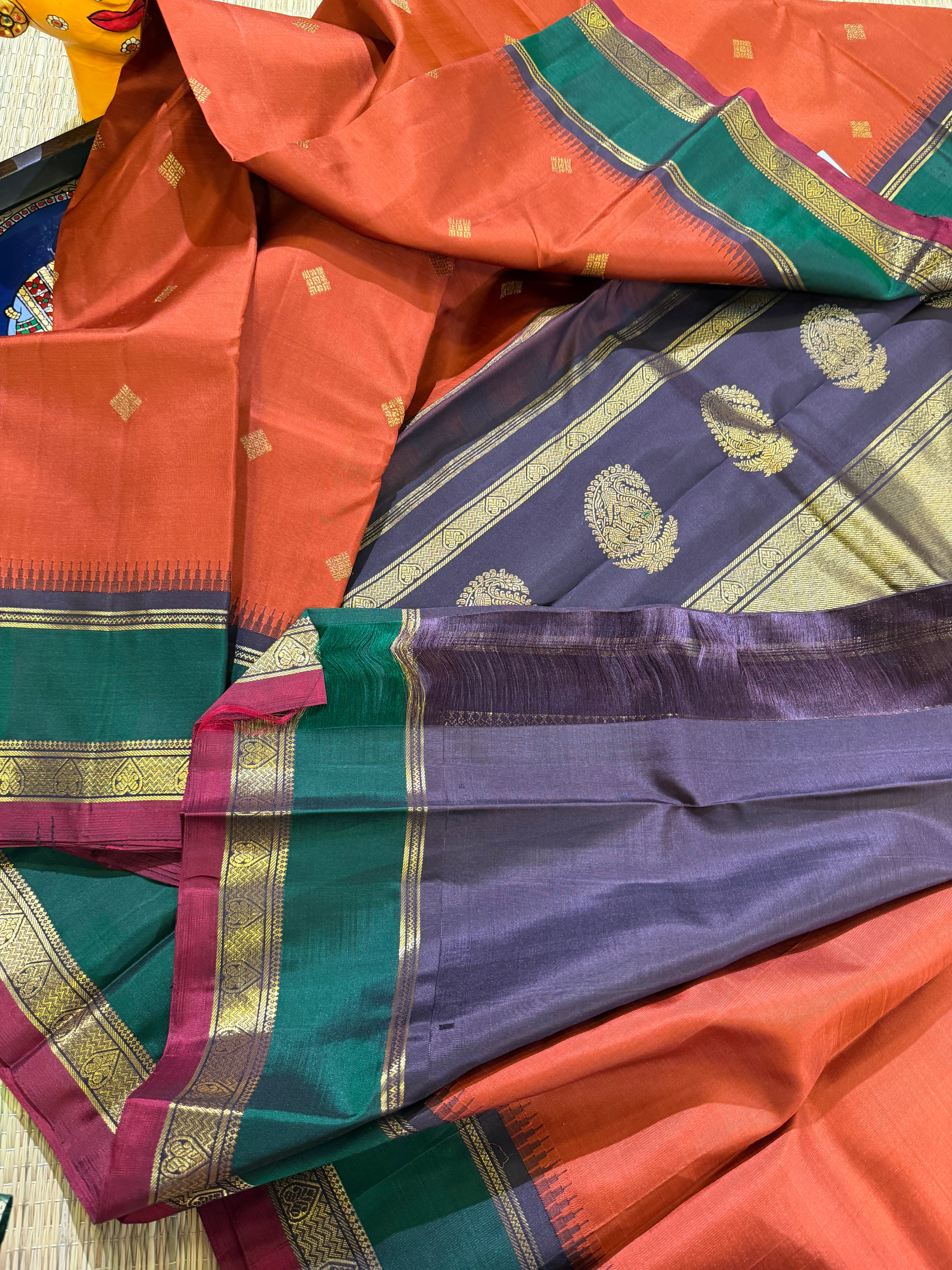 Maathey : Korvai Kanjvaram with temple borders