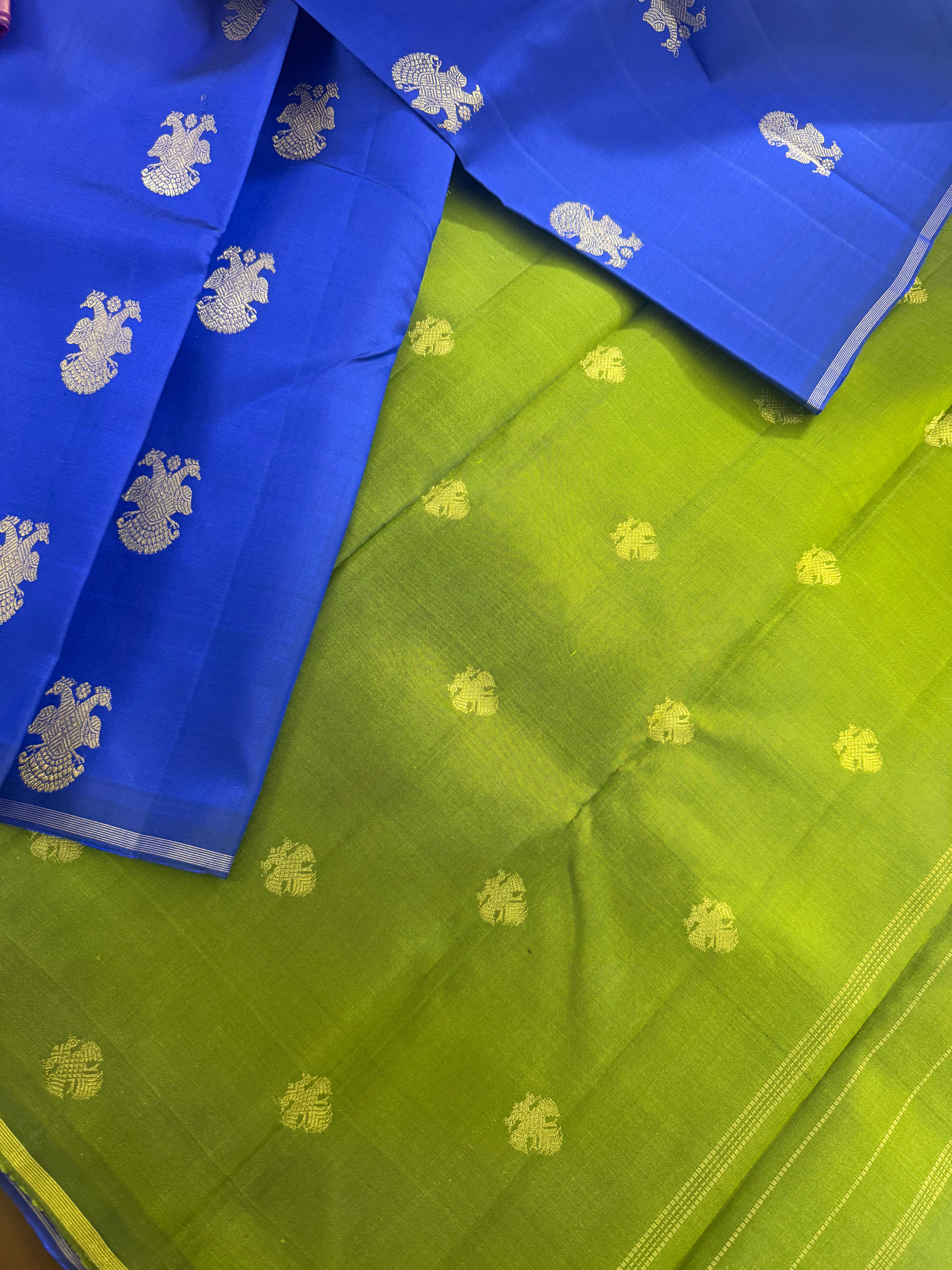 Swara: Borderless Kanjivaram Silk (Gandaberunda Motifs)