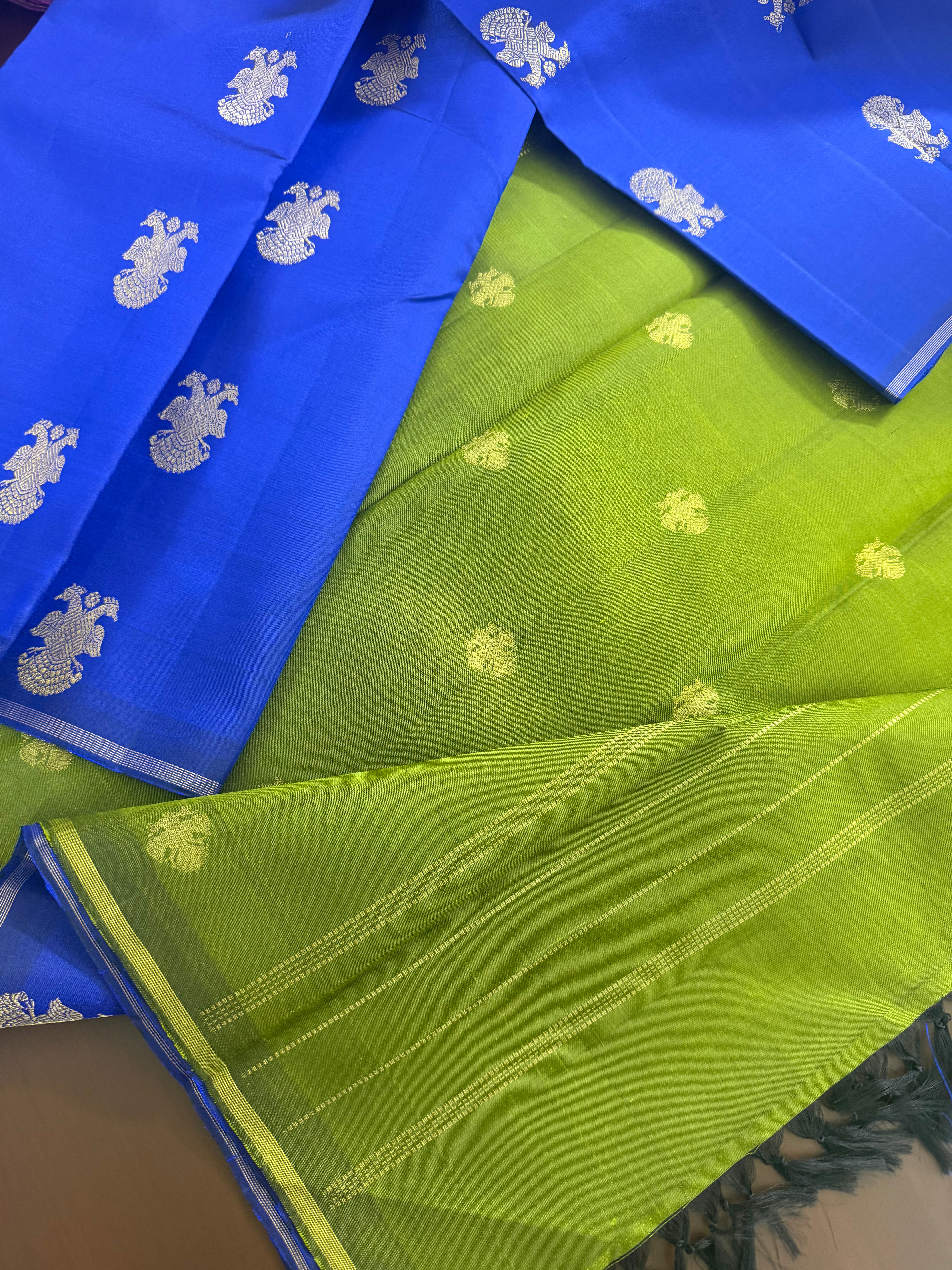 Swara: Borderless Kanjivaram Silk (Gandaberunda Motifs)