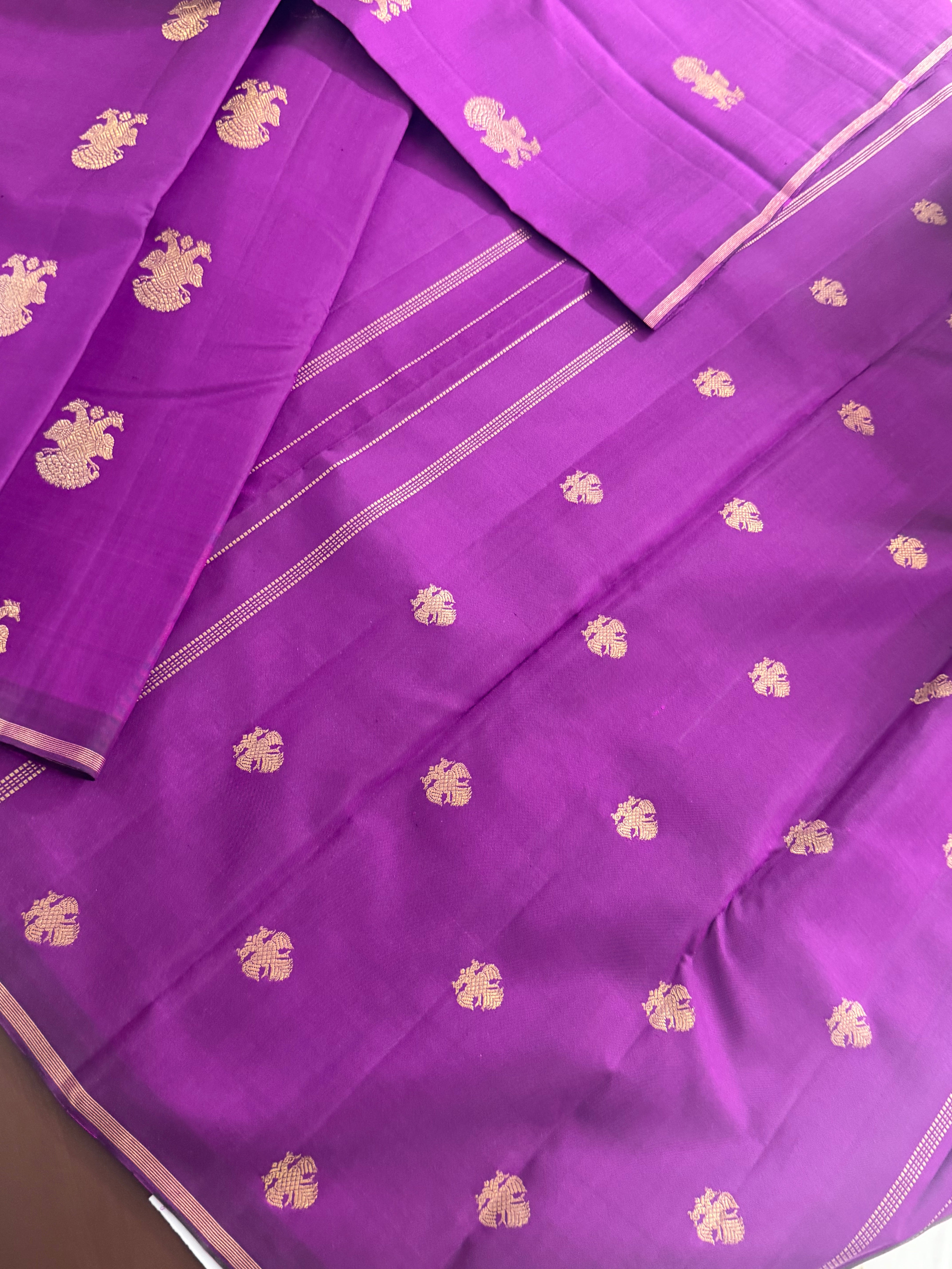 Swara: Borderless Kanjivaram Silk (Gandaberunda Motifs)