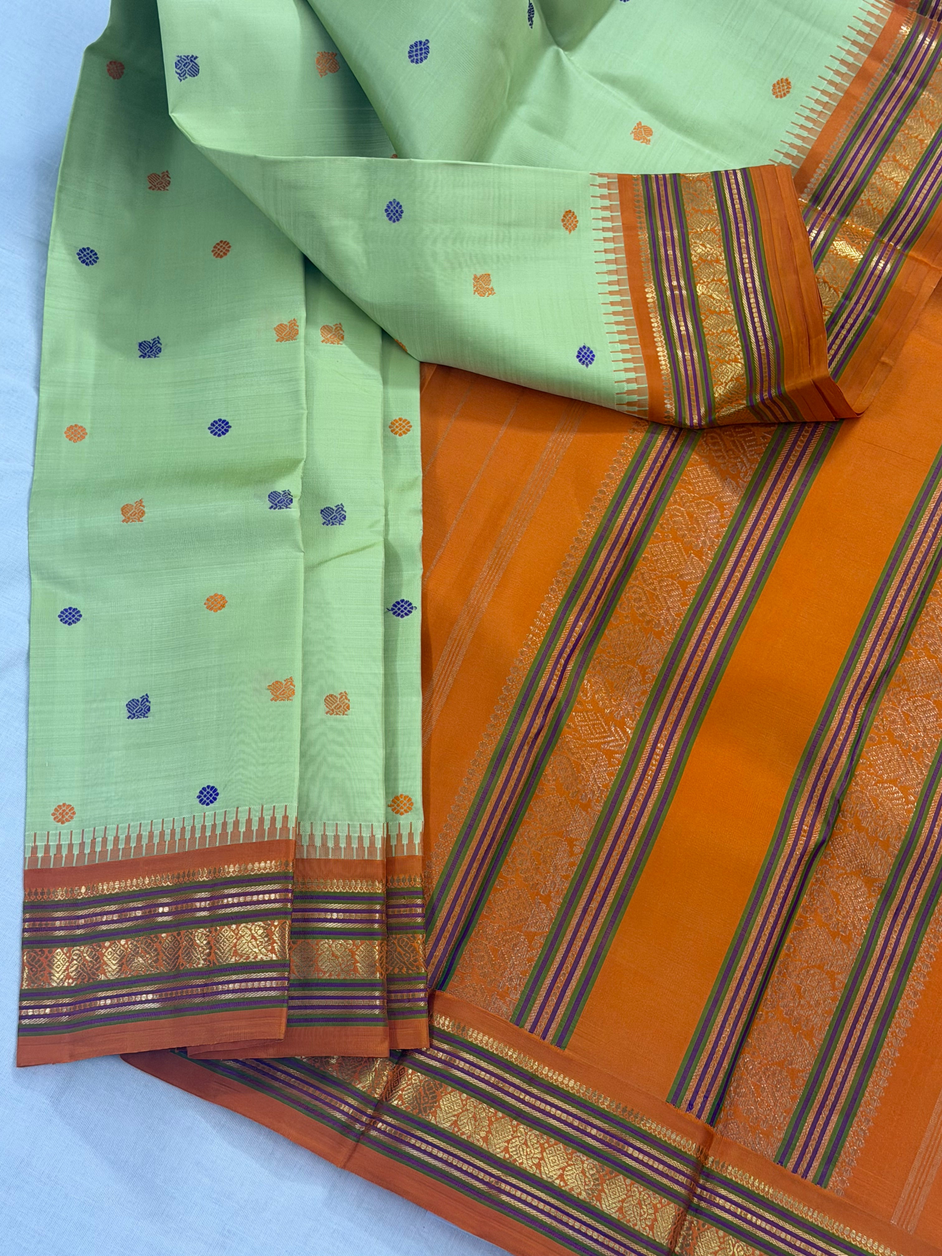 Korvai Kanjivaram Silk with silken motifs