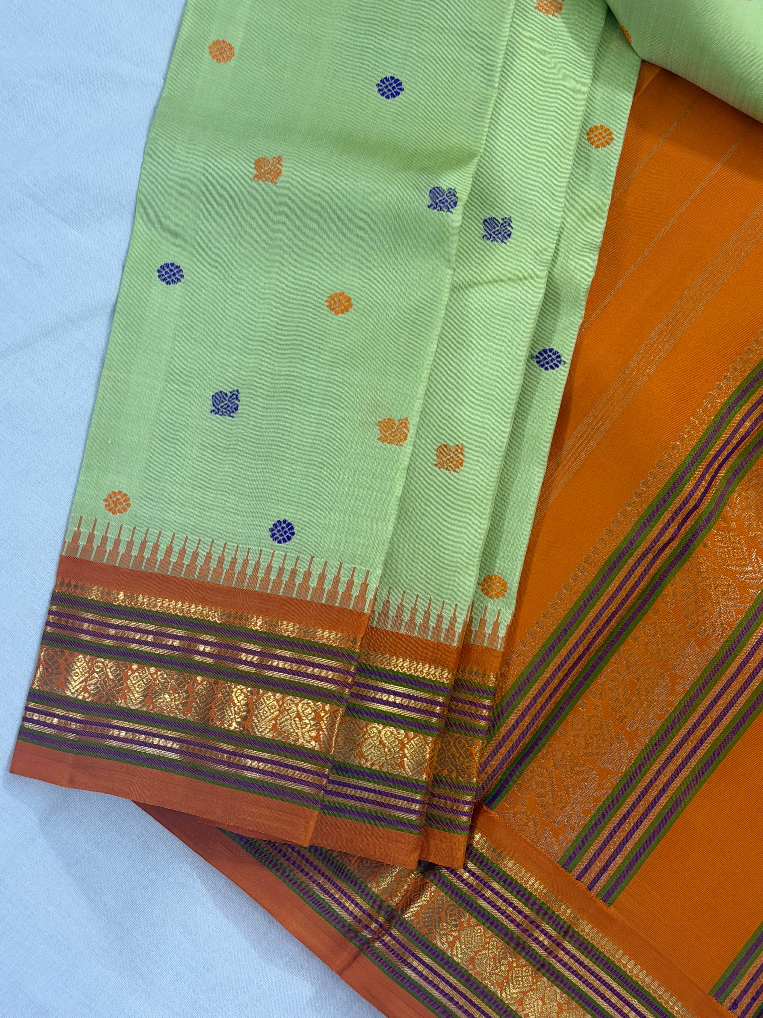 Korvai Kanjivaram Silk with silken motifs