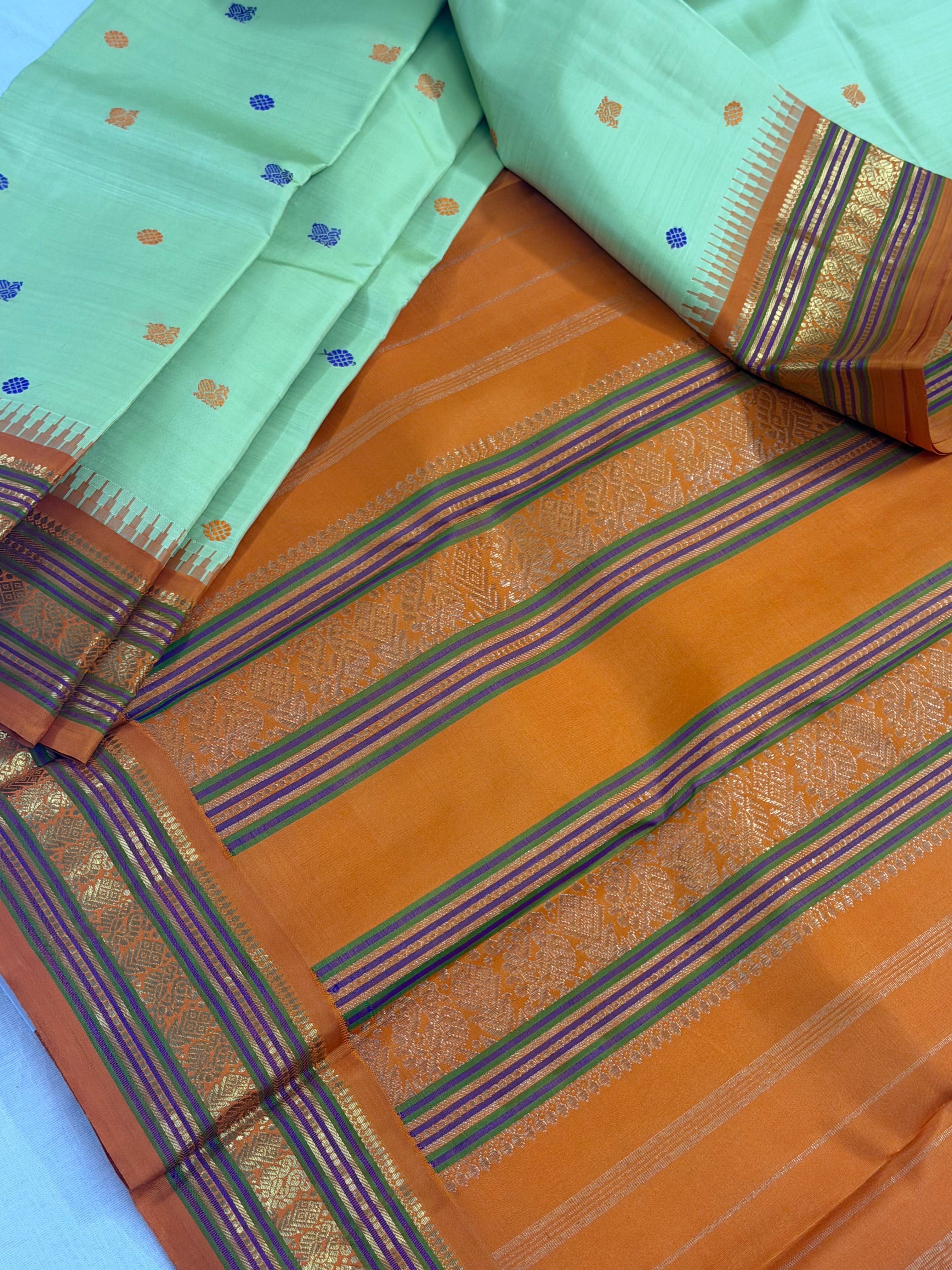 Korvai Kanjivaram Silk with silken motifs