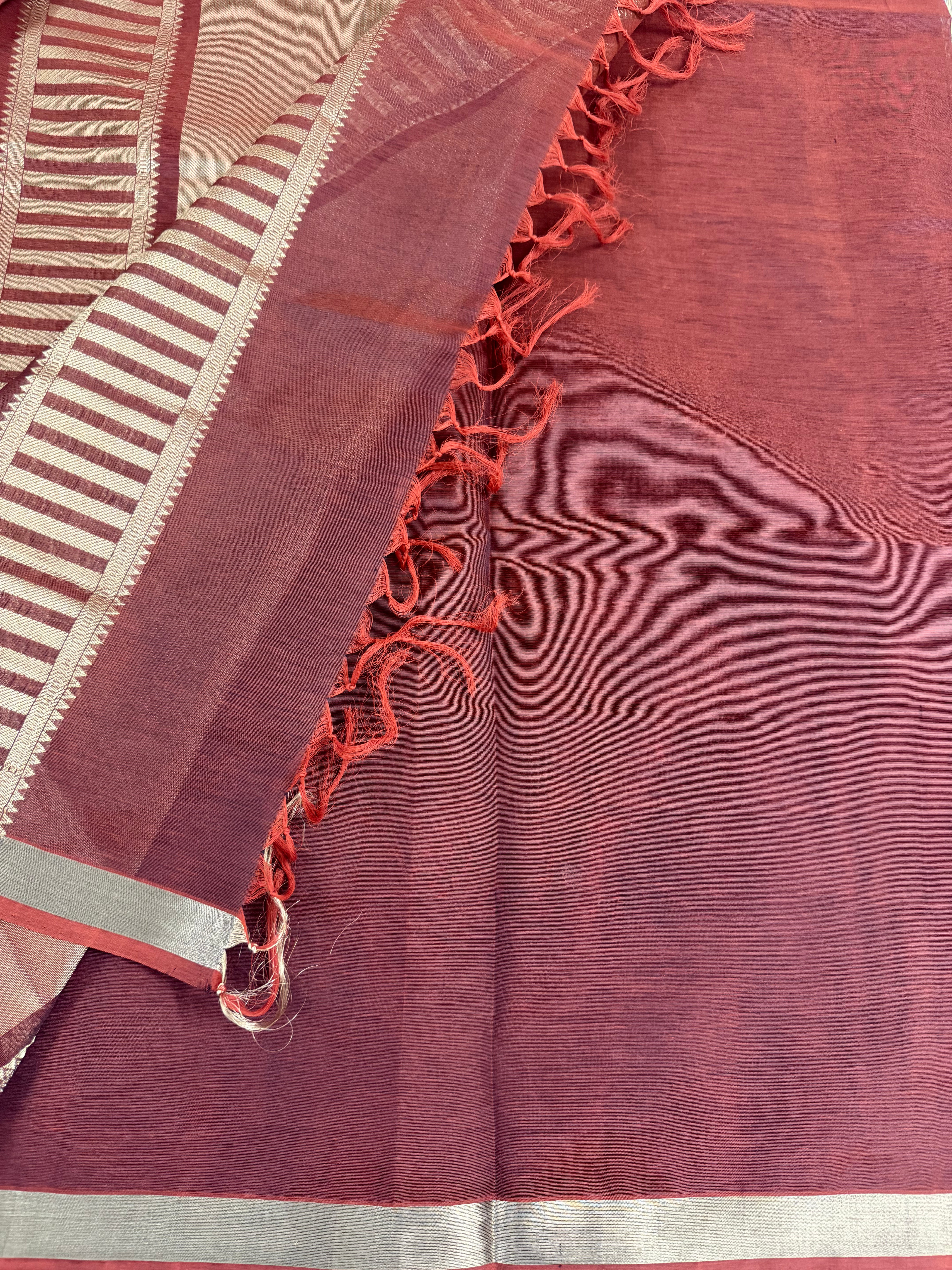Handwoven Silk Cotton with Zari motifs