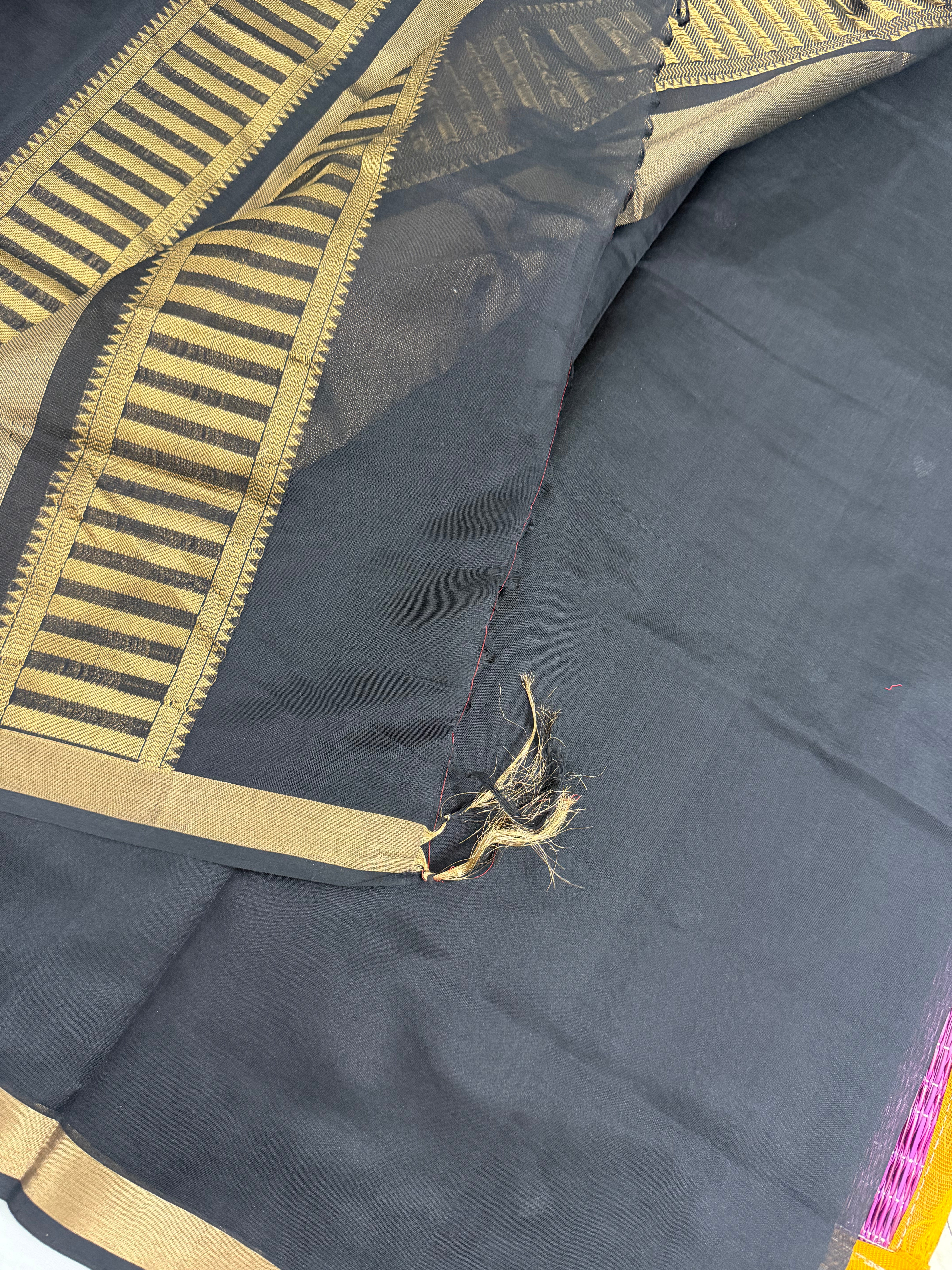 Handwoven Silk Cotton with Zari motifs