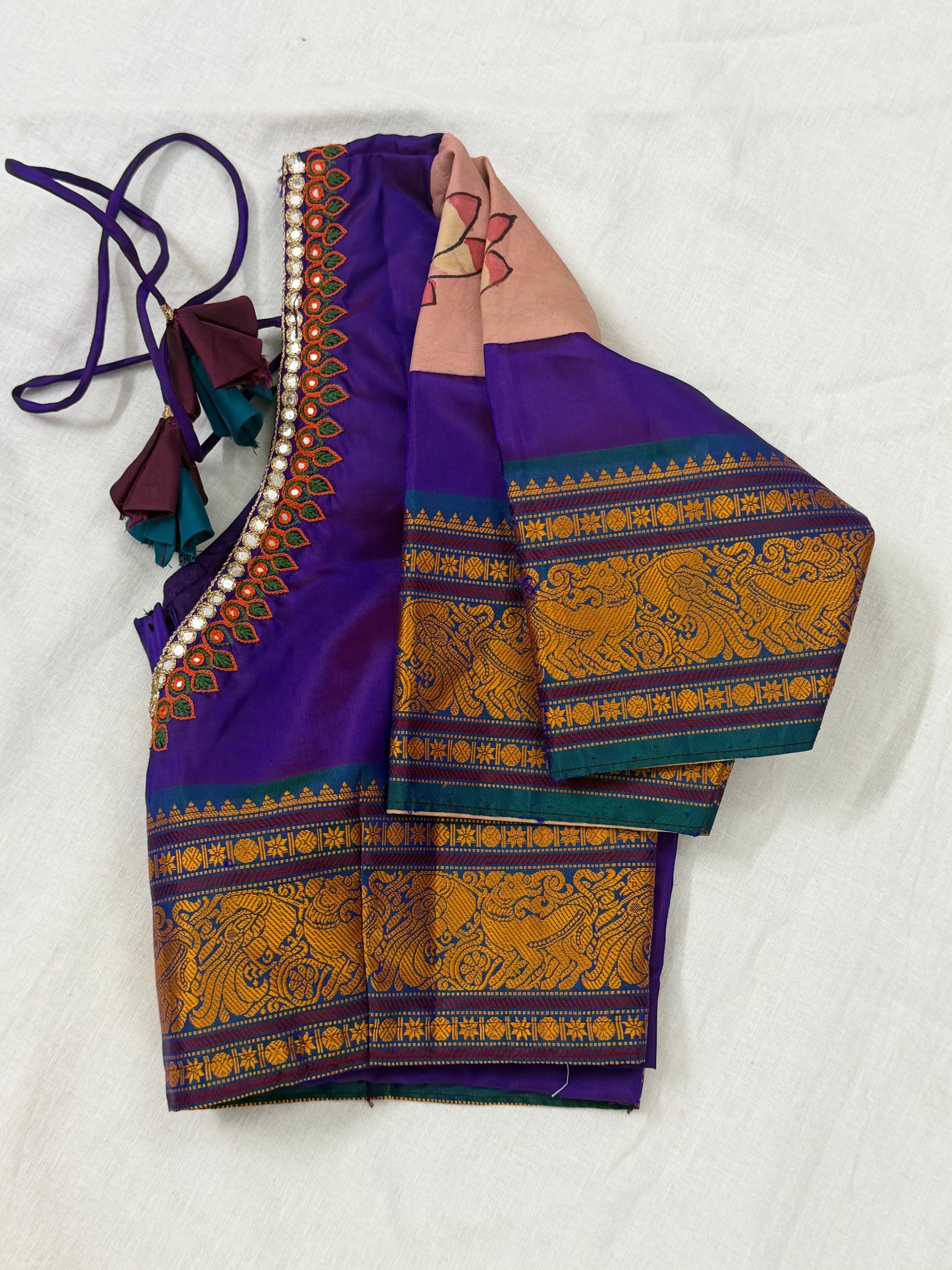 Handcrafted Ready to Wear Blouse - Kanjivaram Silk