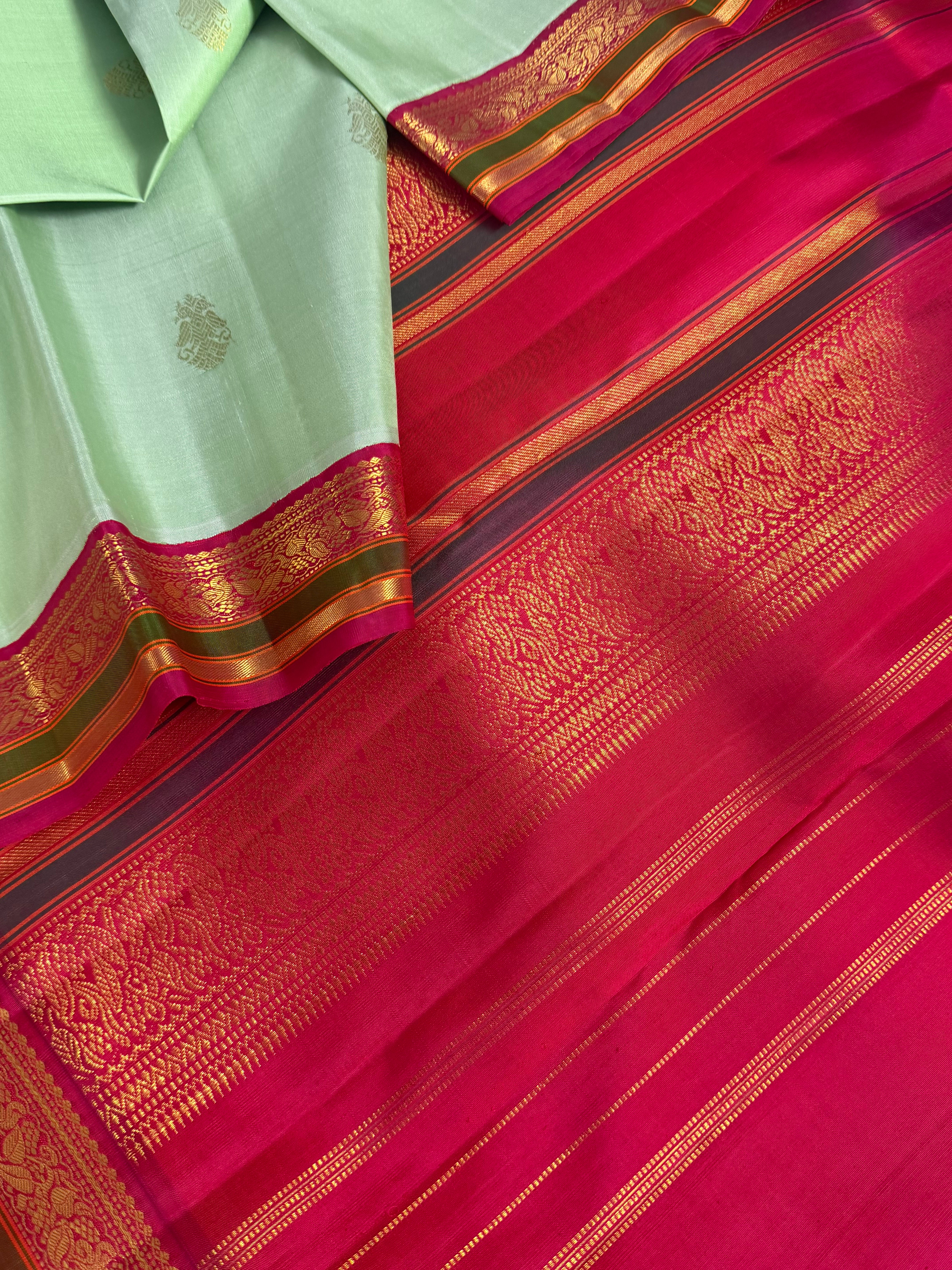 Maathey : Small border Korvai Kanjivaram Silk