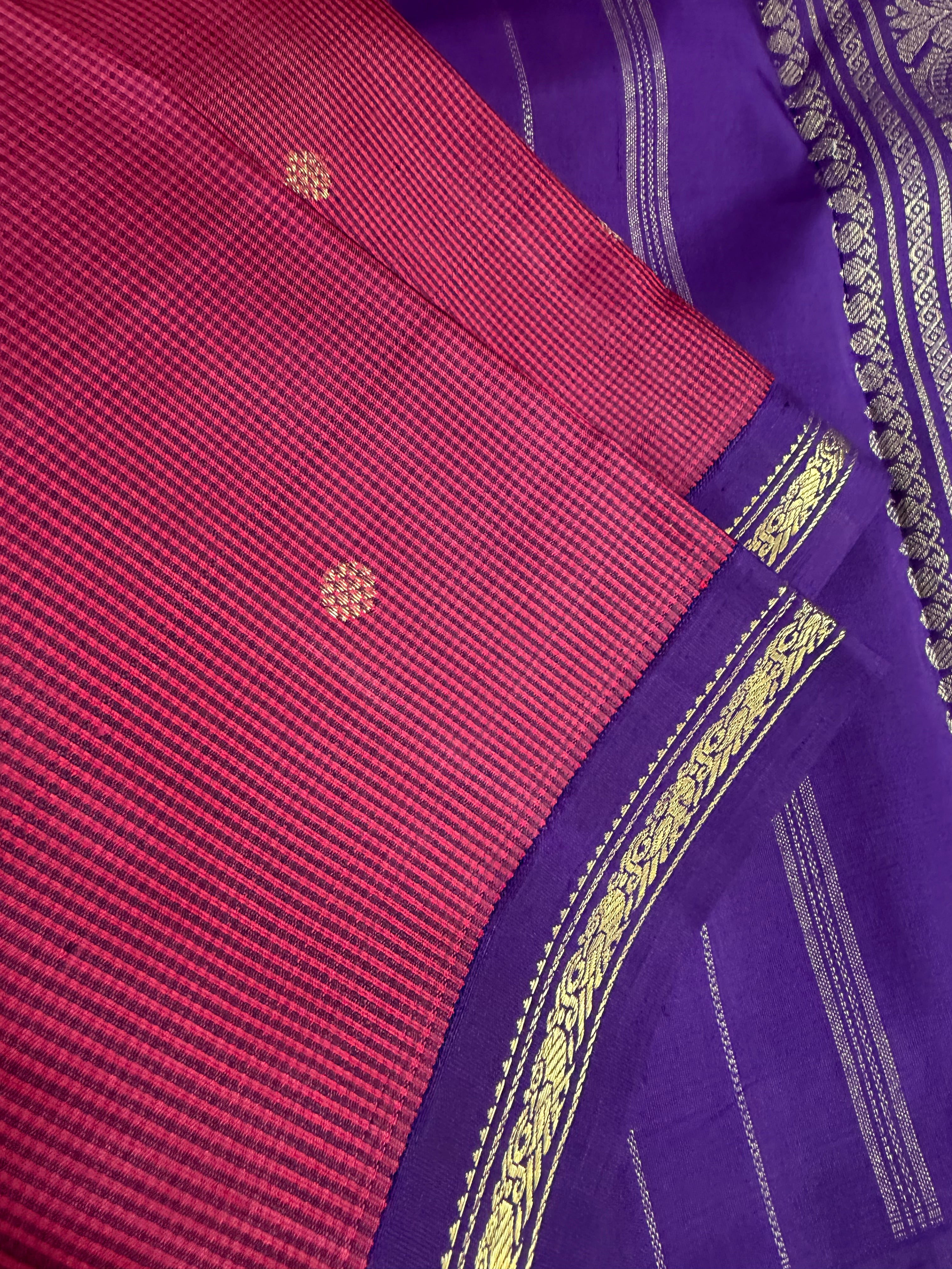 Maathey : Small border Korvai Kanjivaram Silk