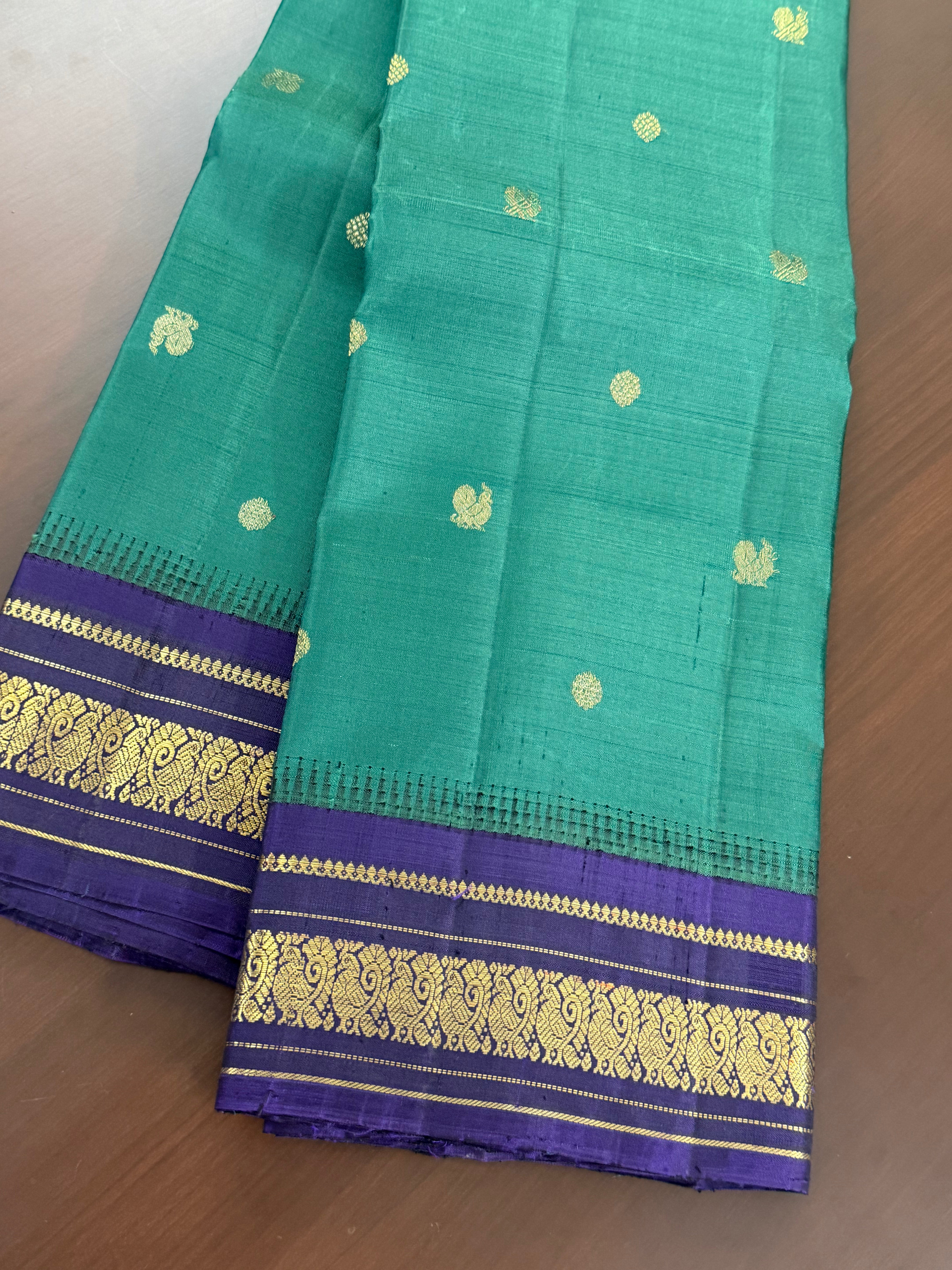 Maathey : Small border Korvai Kanjivaram Silk