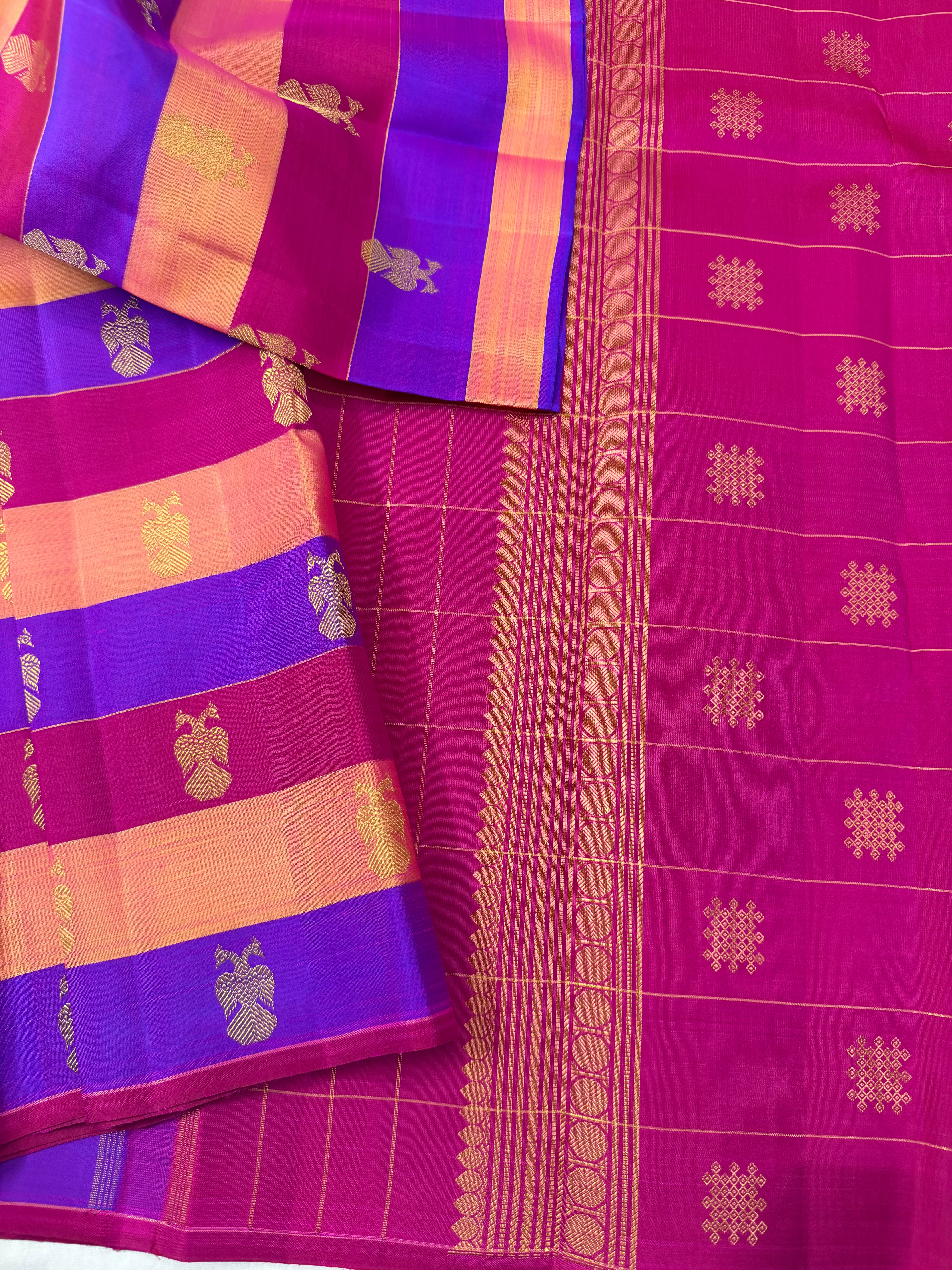 Swara: Kolam Motifs Kanjivaram Silk