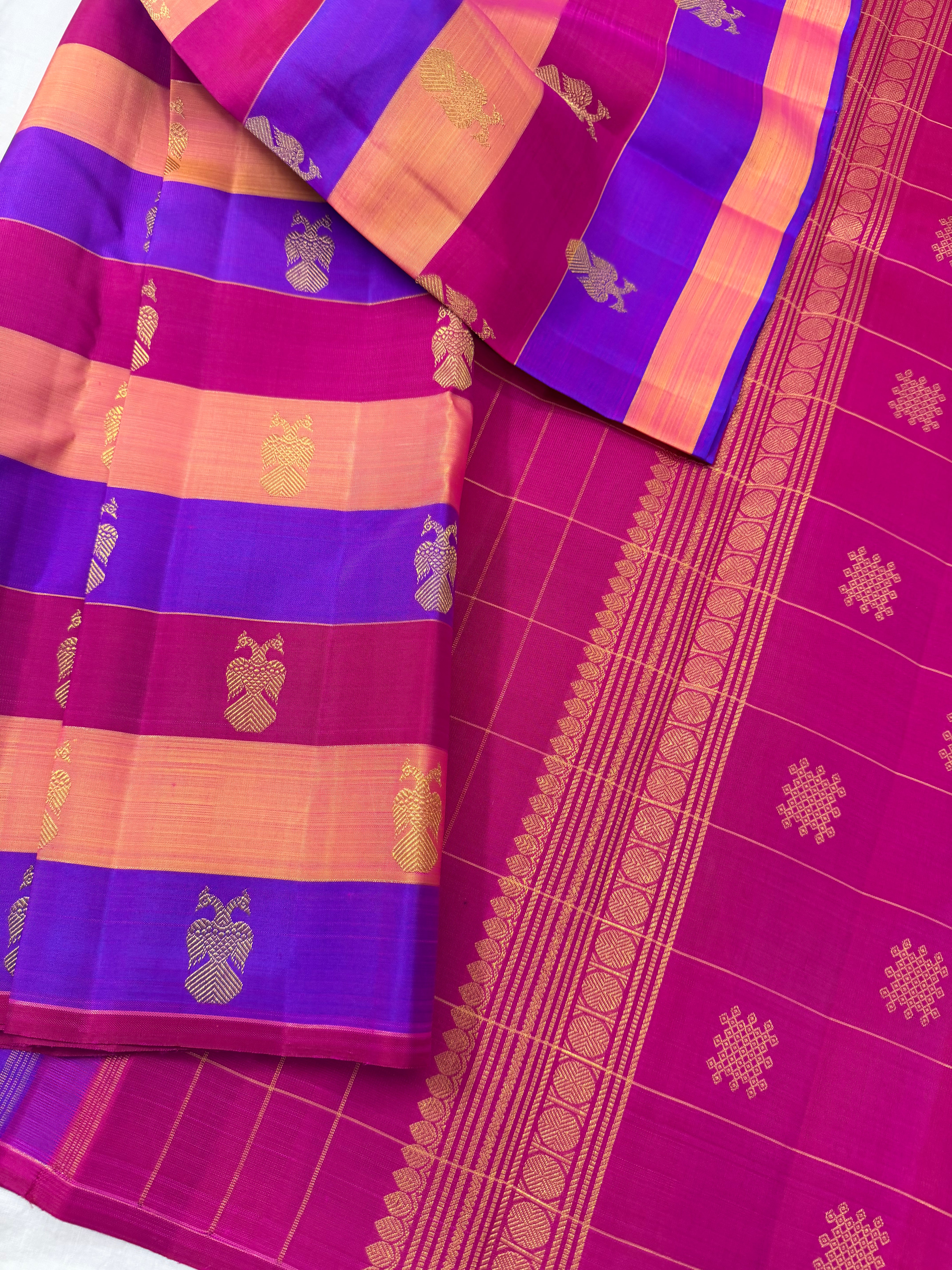 Swara: Kolam Motifs Kanjivaram Silk