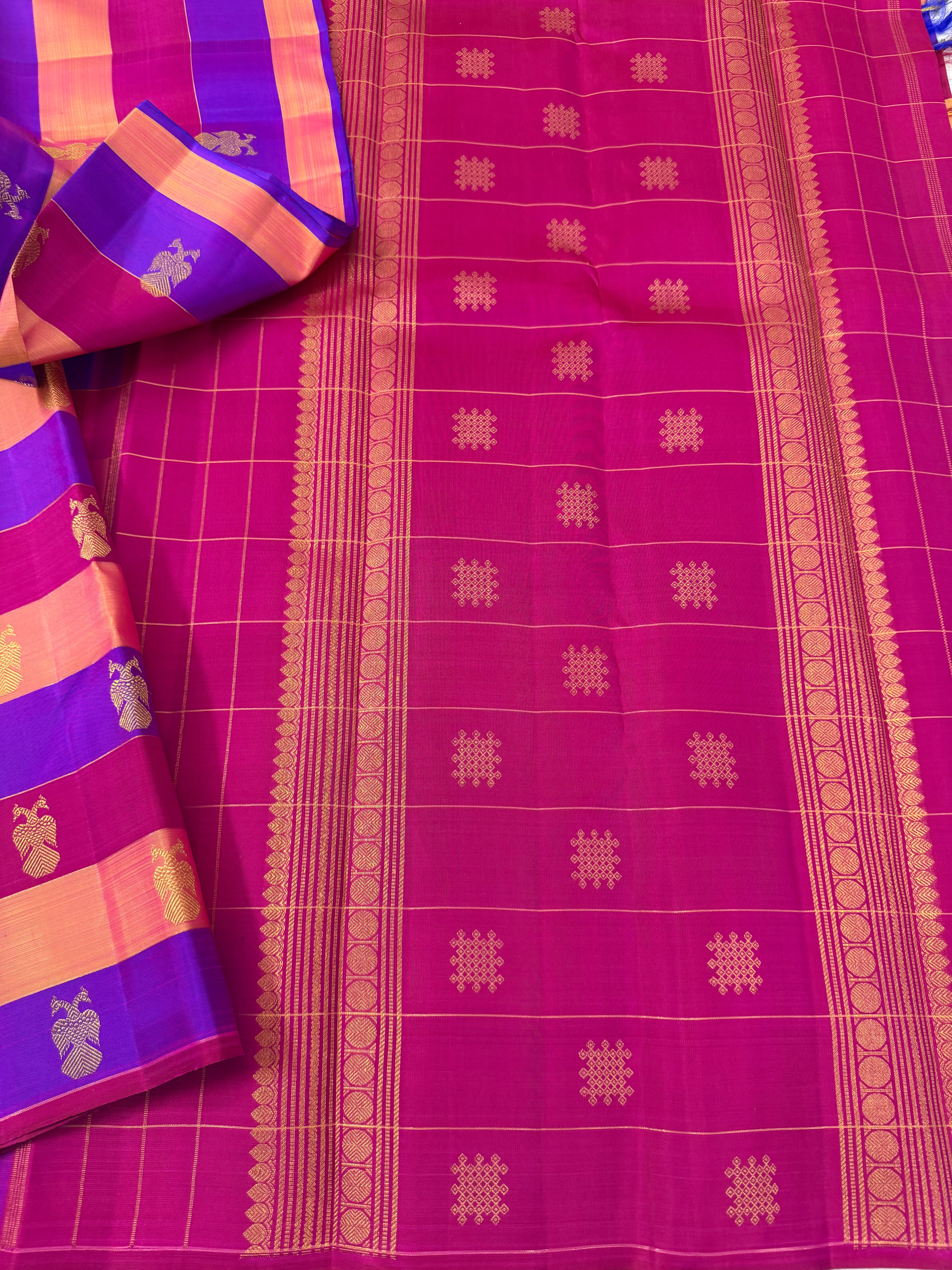 Swara: Kolam Motifs Kanjivaram Silk
