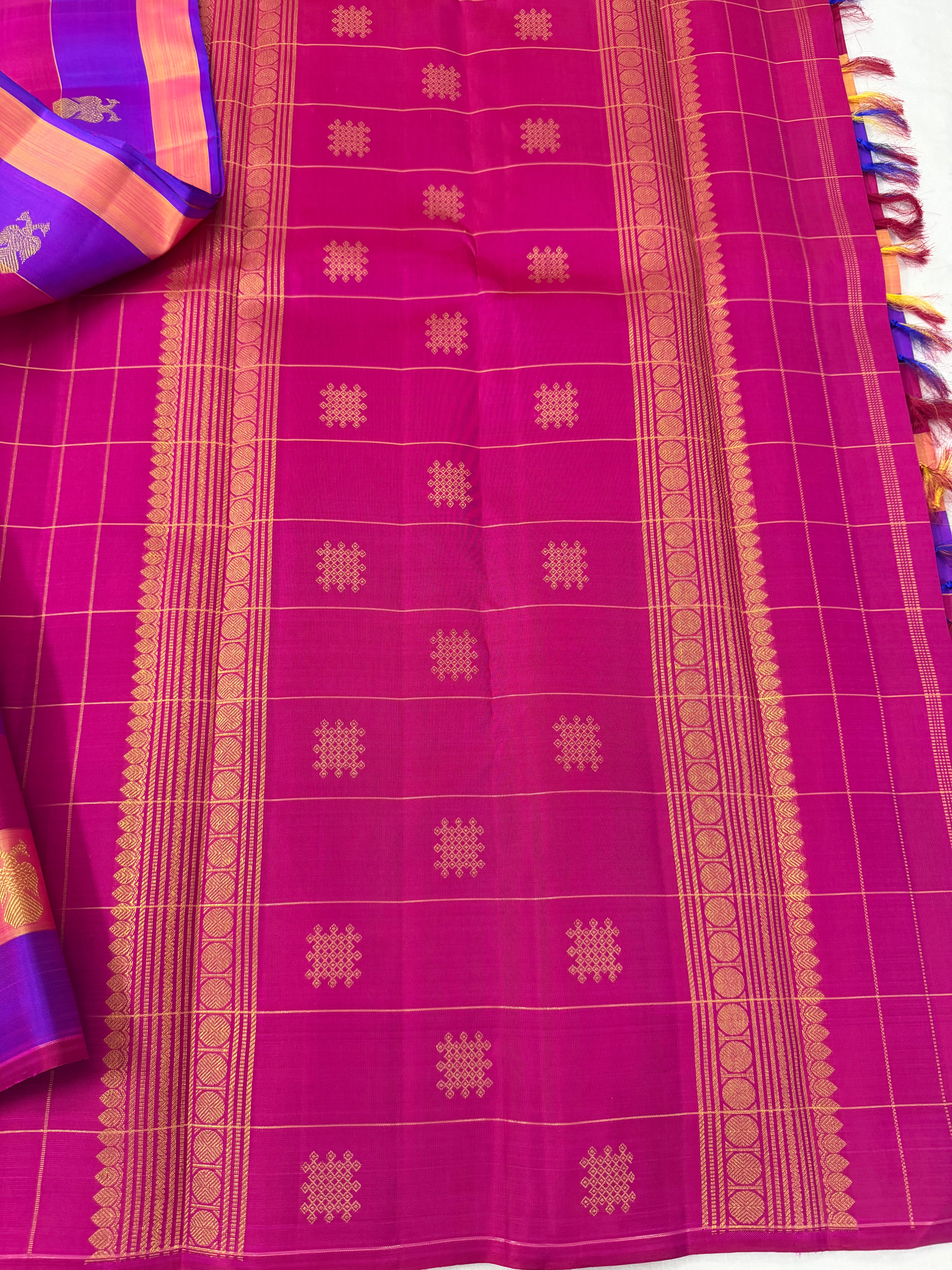 Swara: Kolam Motifs Kanjivaram Silk