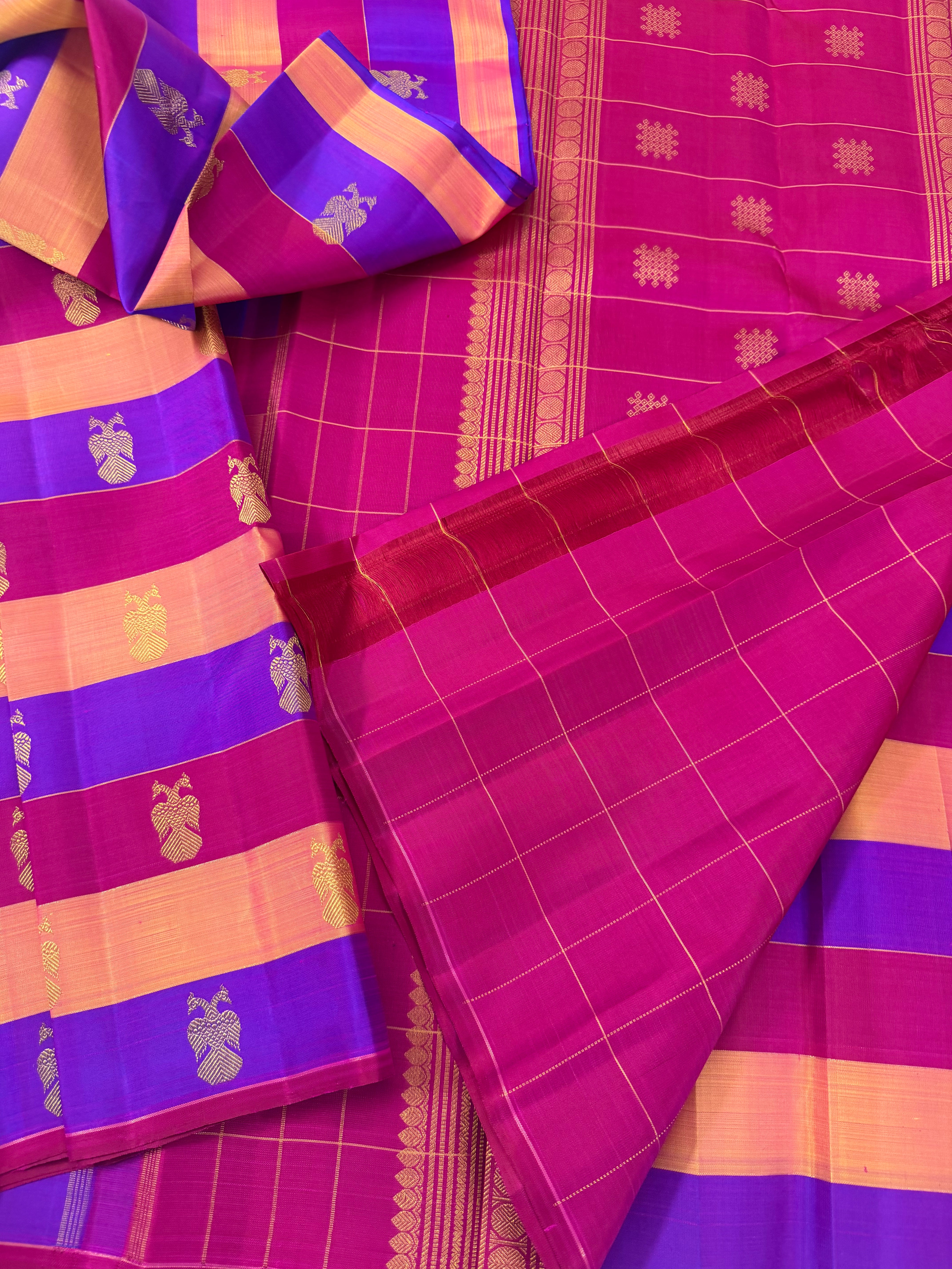 Swara: Kolam Motifs Kanjivaram Silk
