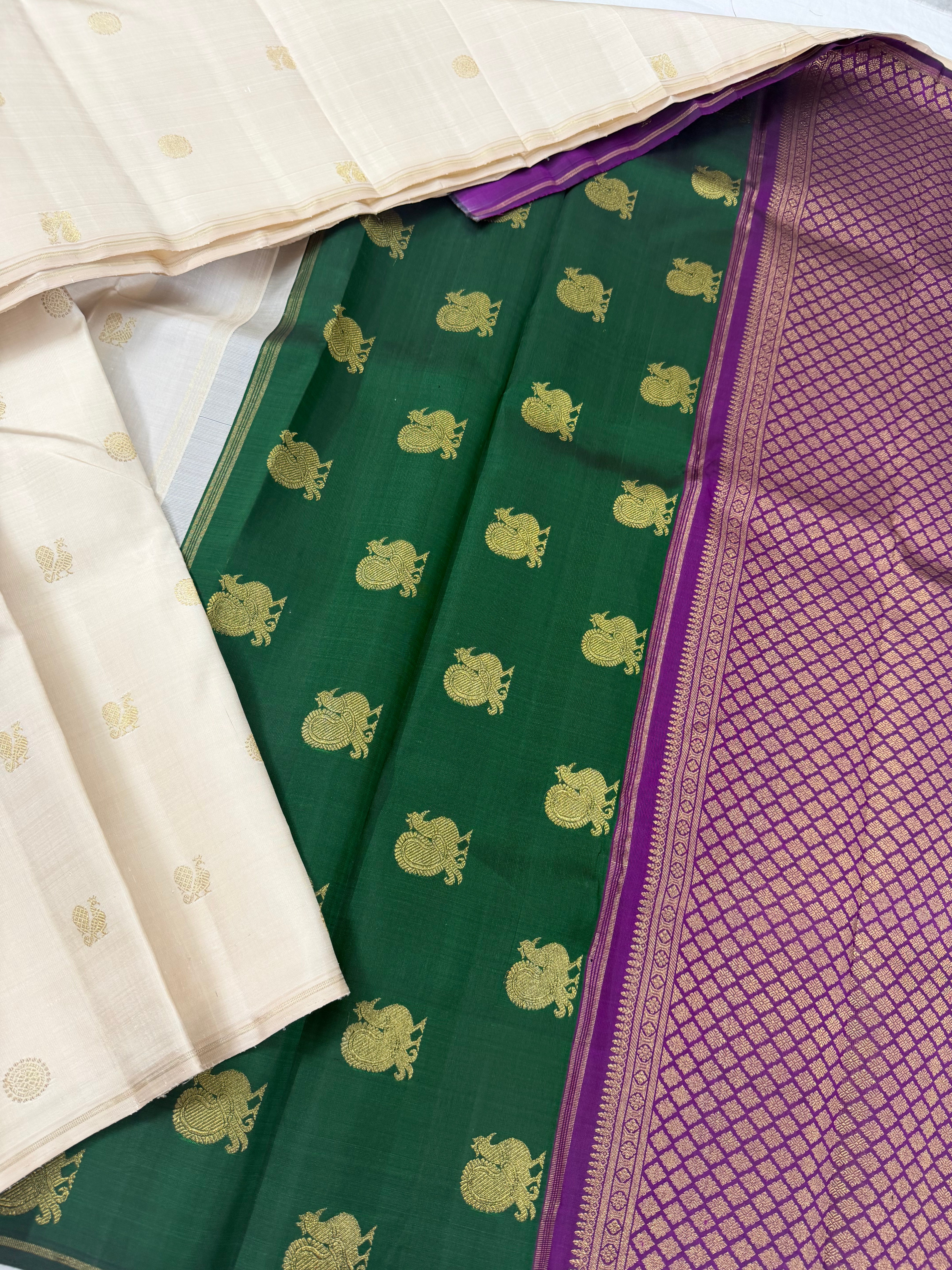 Swara: Kolam Motifs Kanjivaram Silk