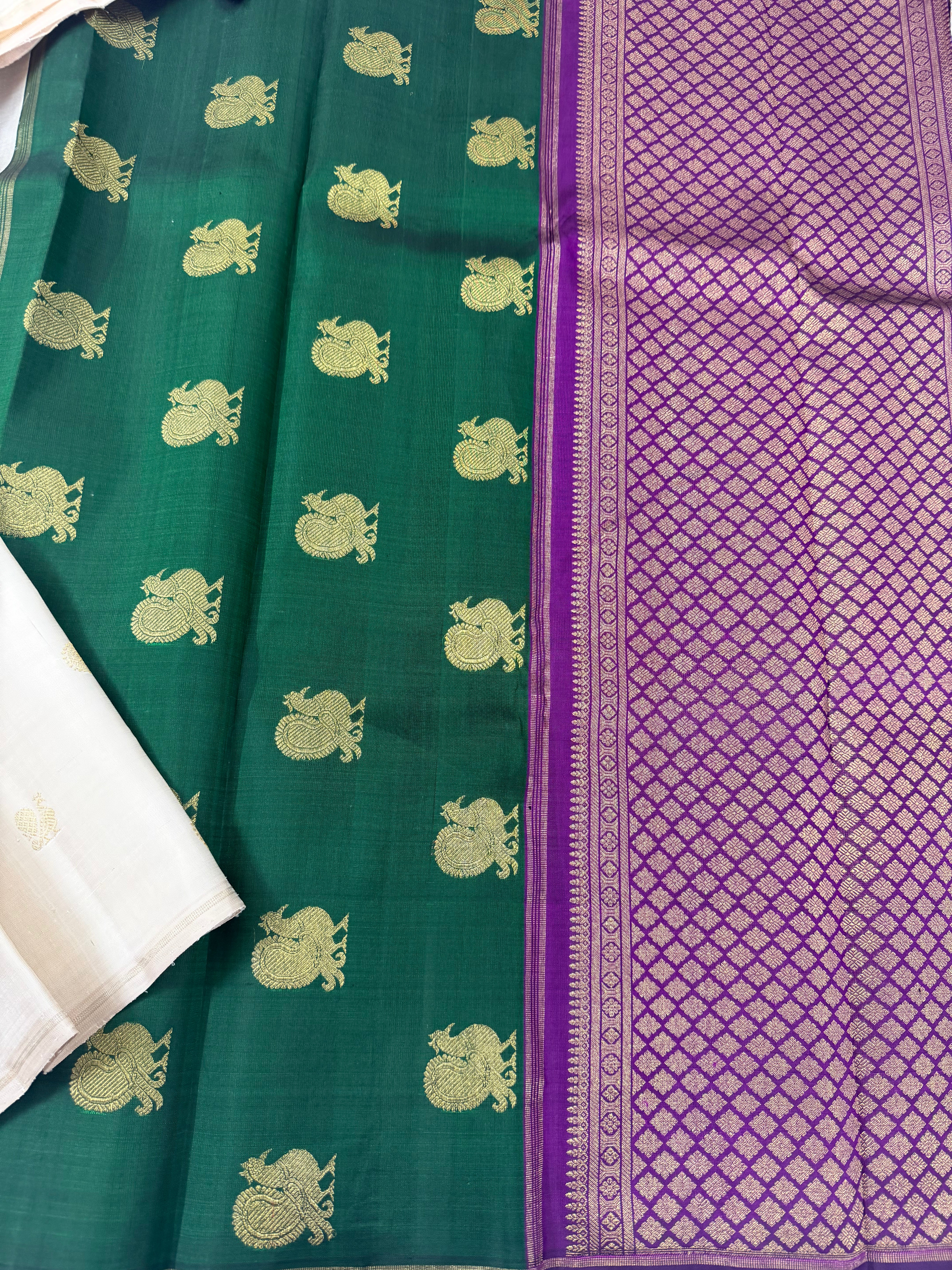 Swara: Kolam Motifs Kanjivaram Silk