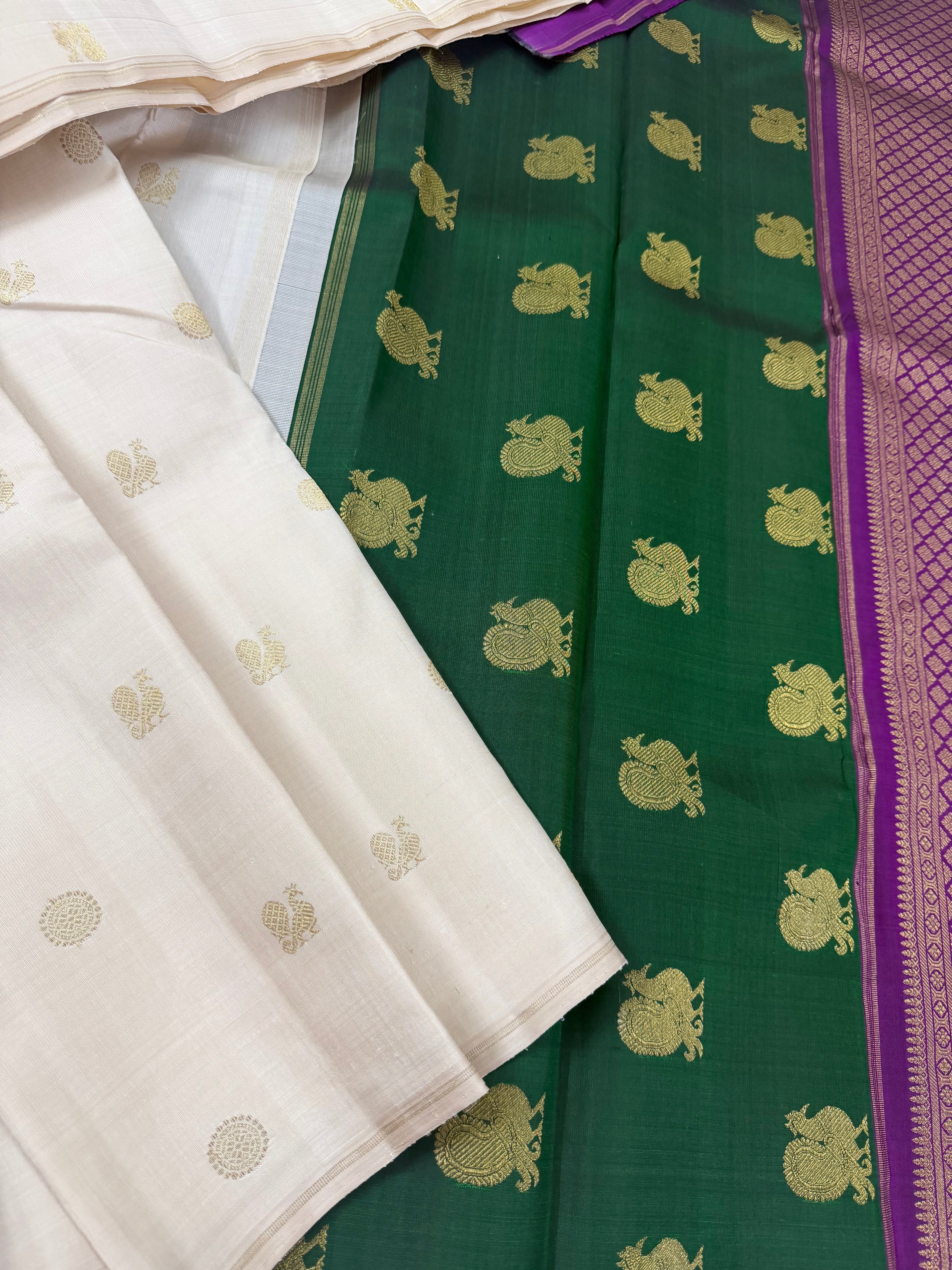Swara: Kolam Motifs Kanjivaram Silk