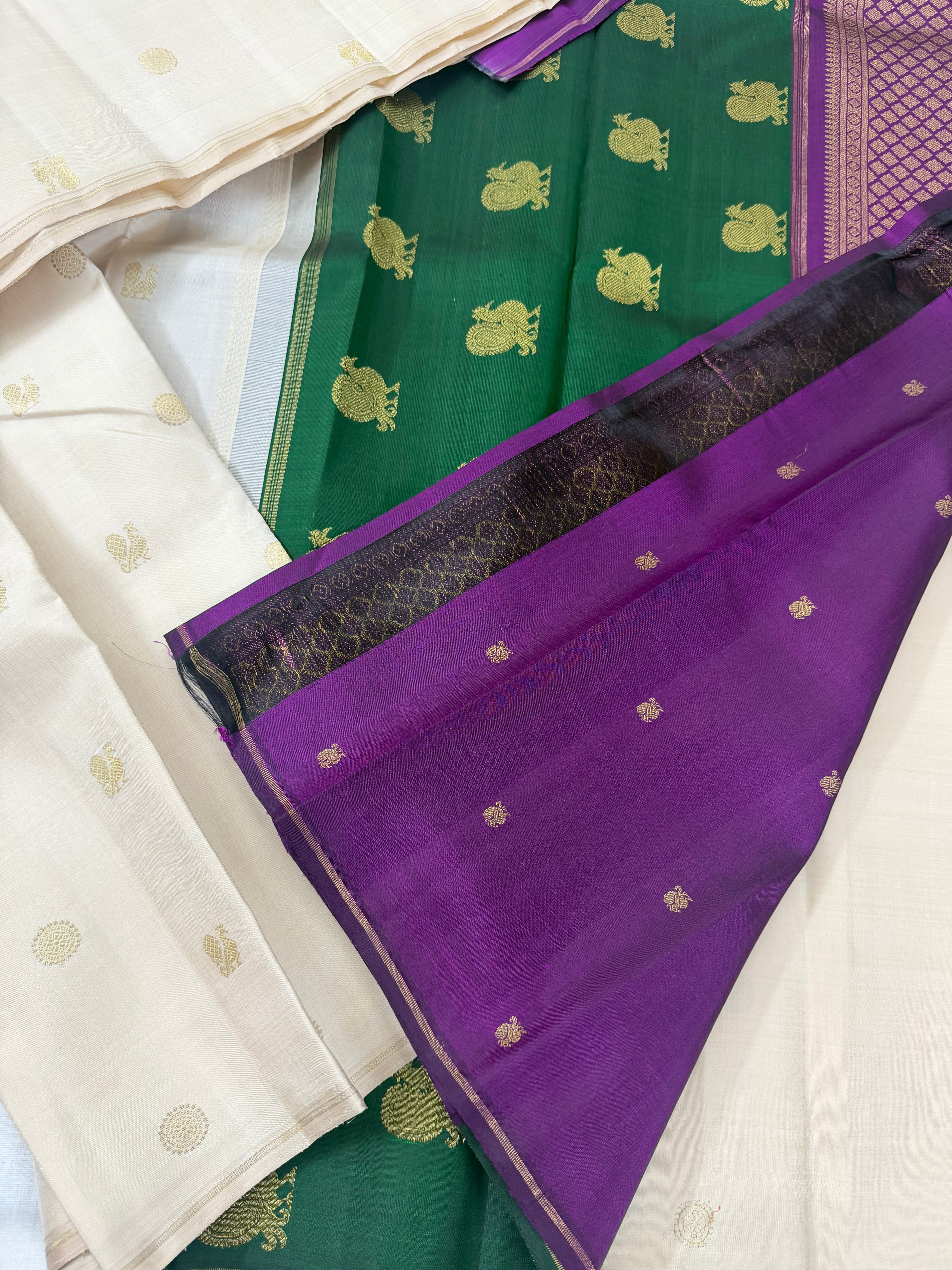 Swara: Kolam Motifs Kanjivaram Silk