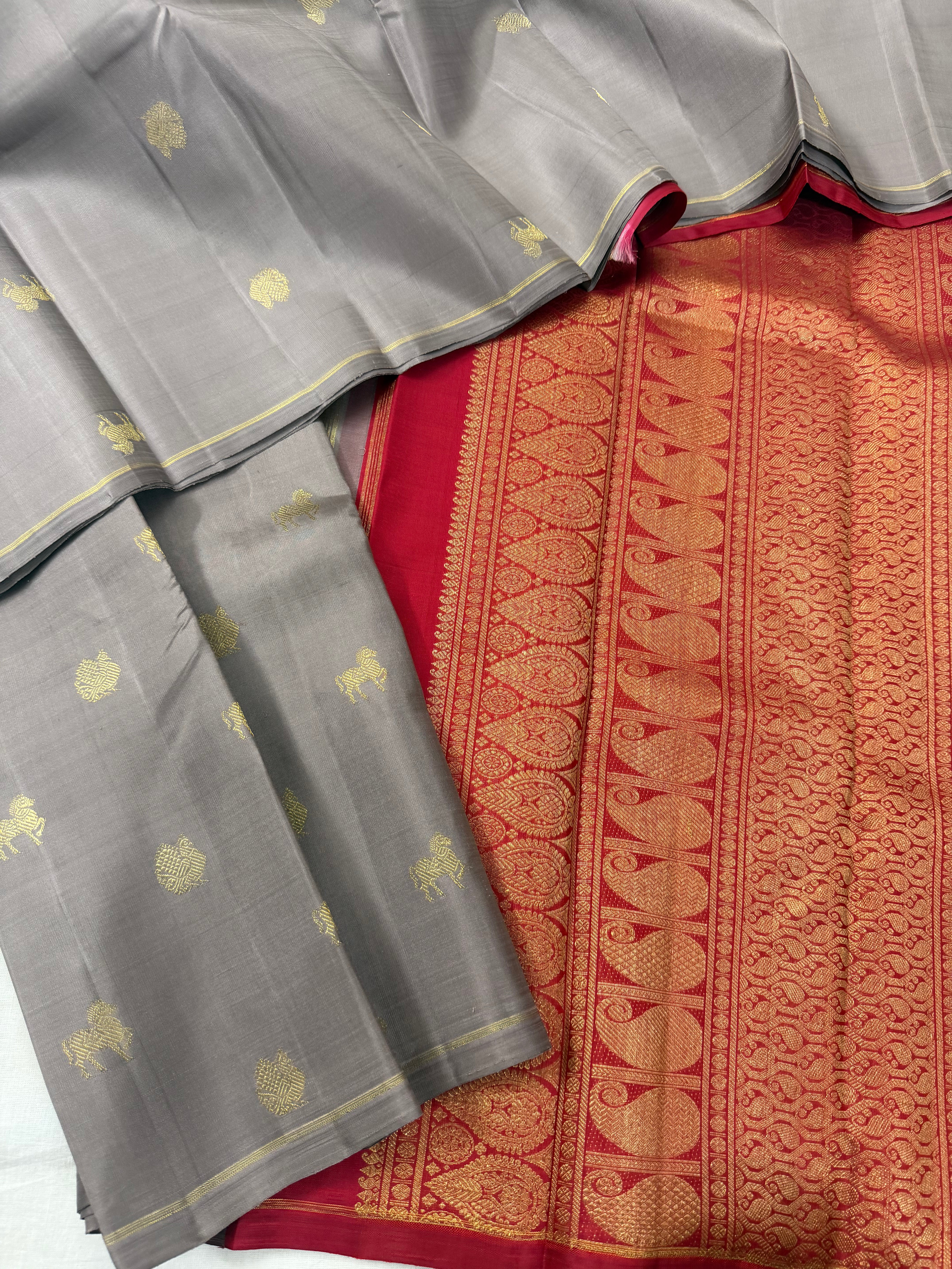 Swara: Kolam Motifs Kanjivaram Silk