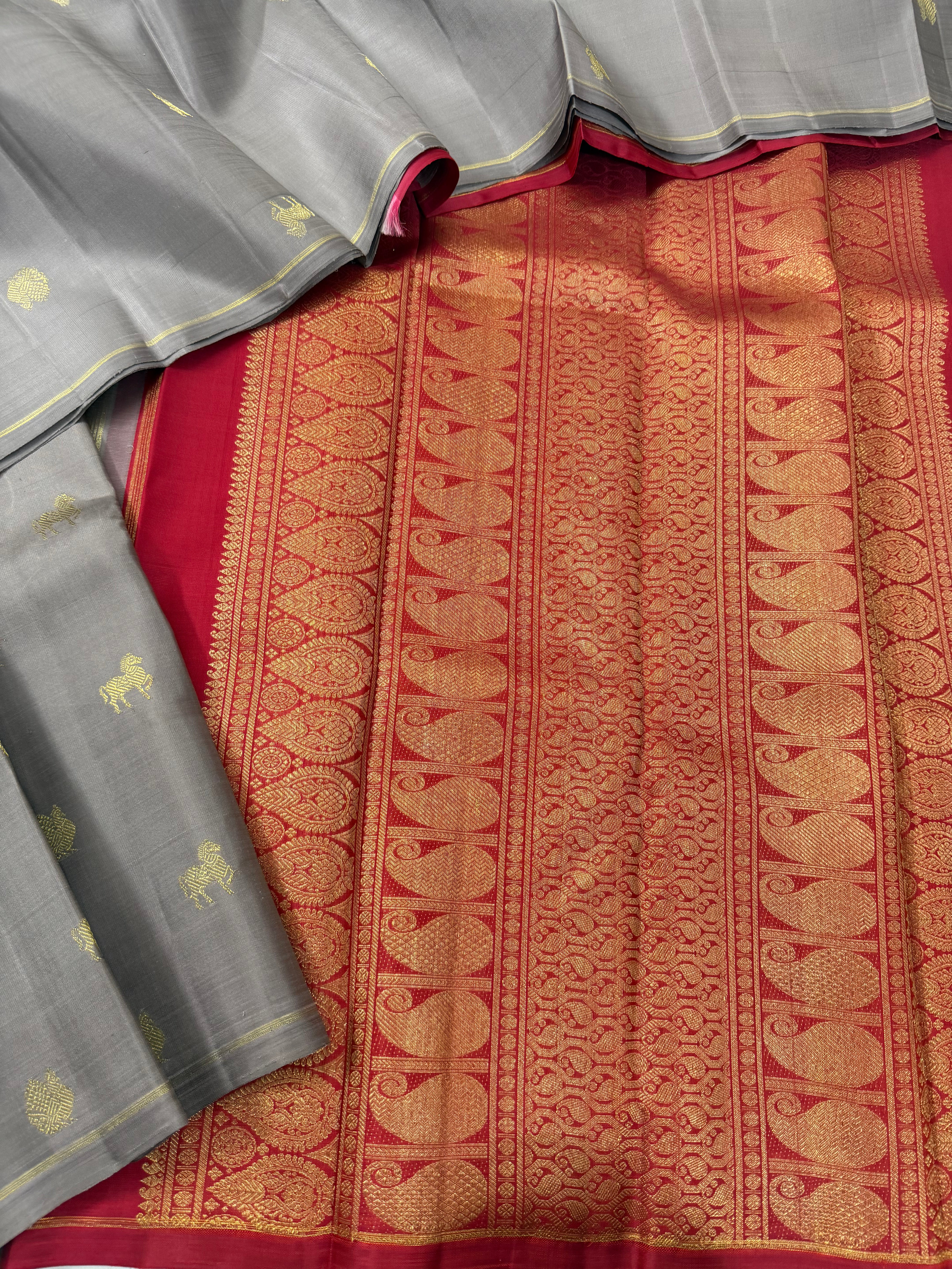 Swara: Kolam Motifs Kanjivaram Silk