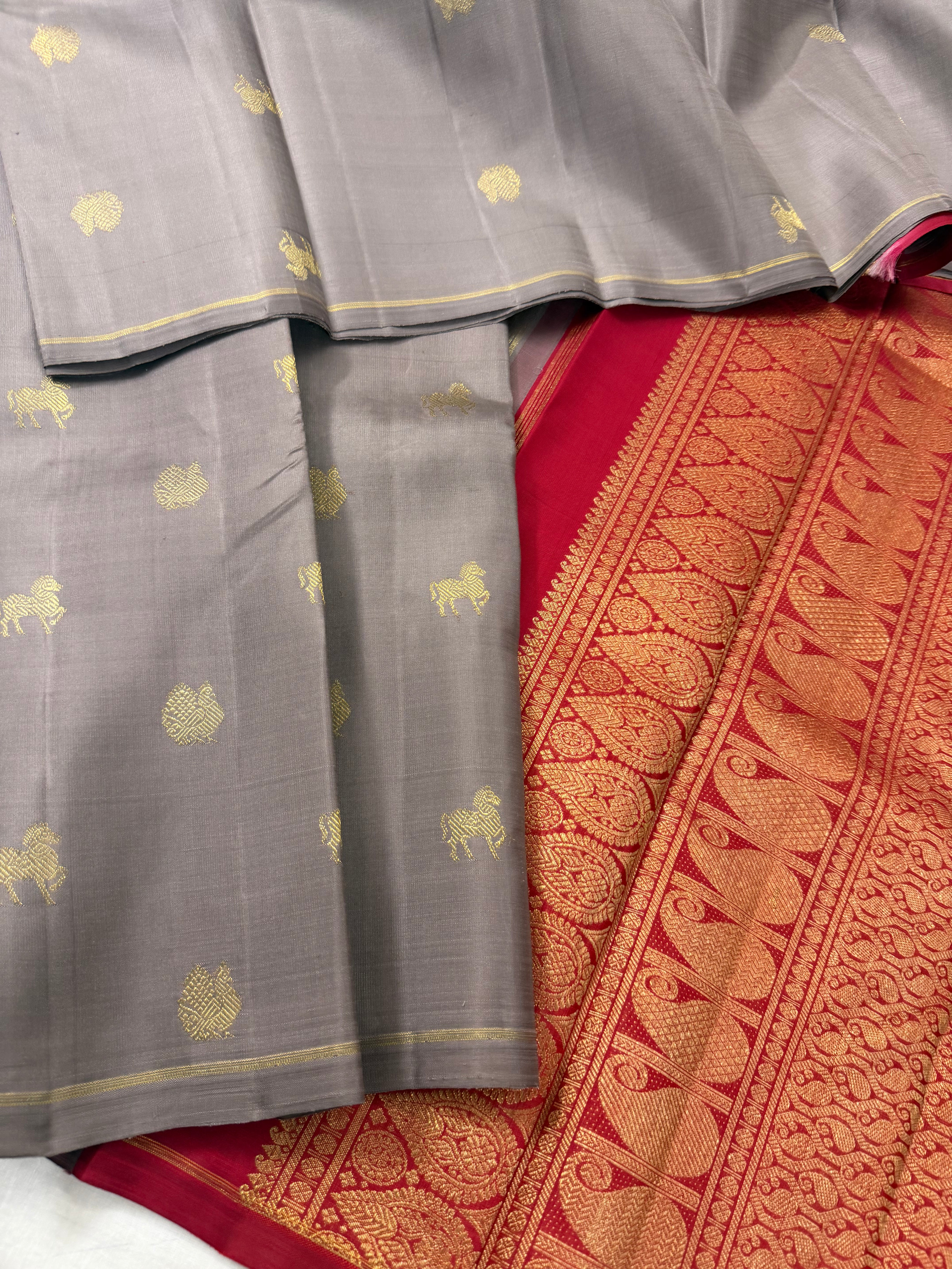 Swara: Kolam Motifs Kanjivaram Silk