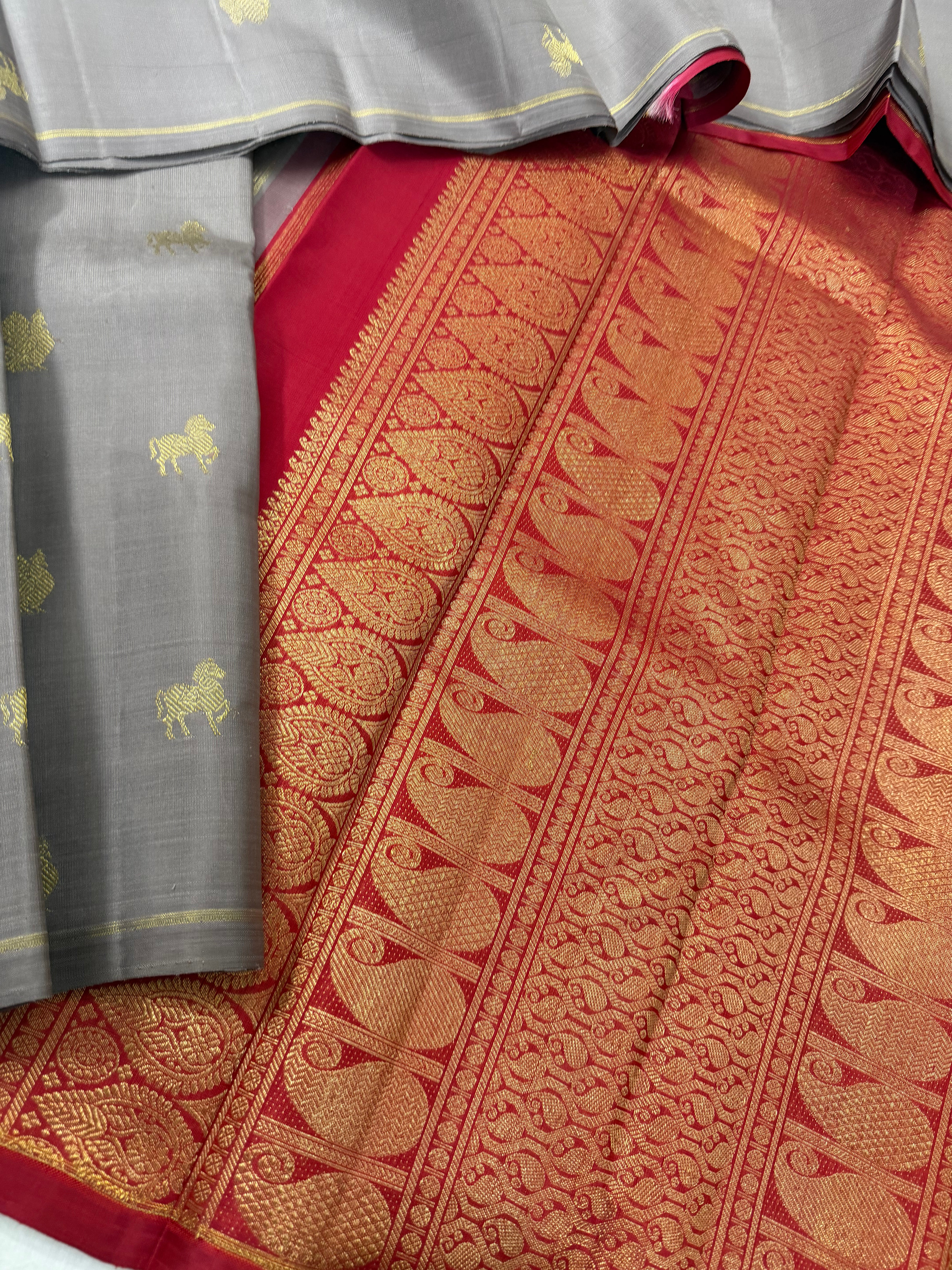 Swara: Kolam Motifs Kanjivaram Silk