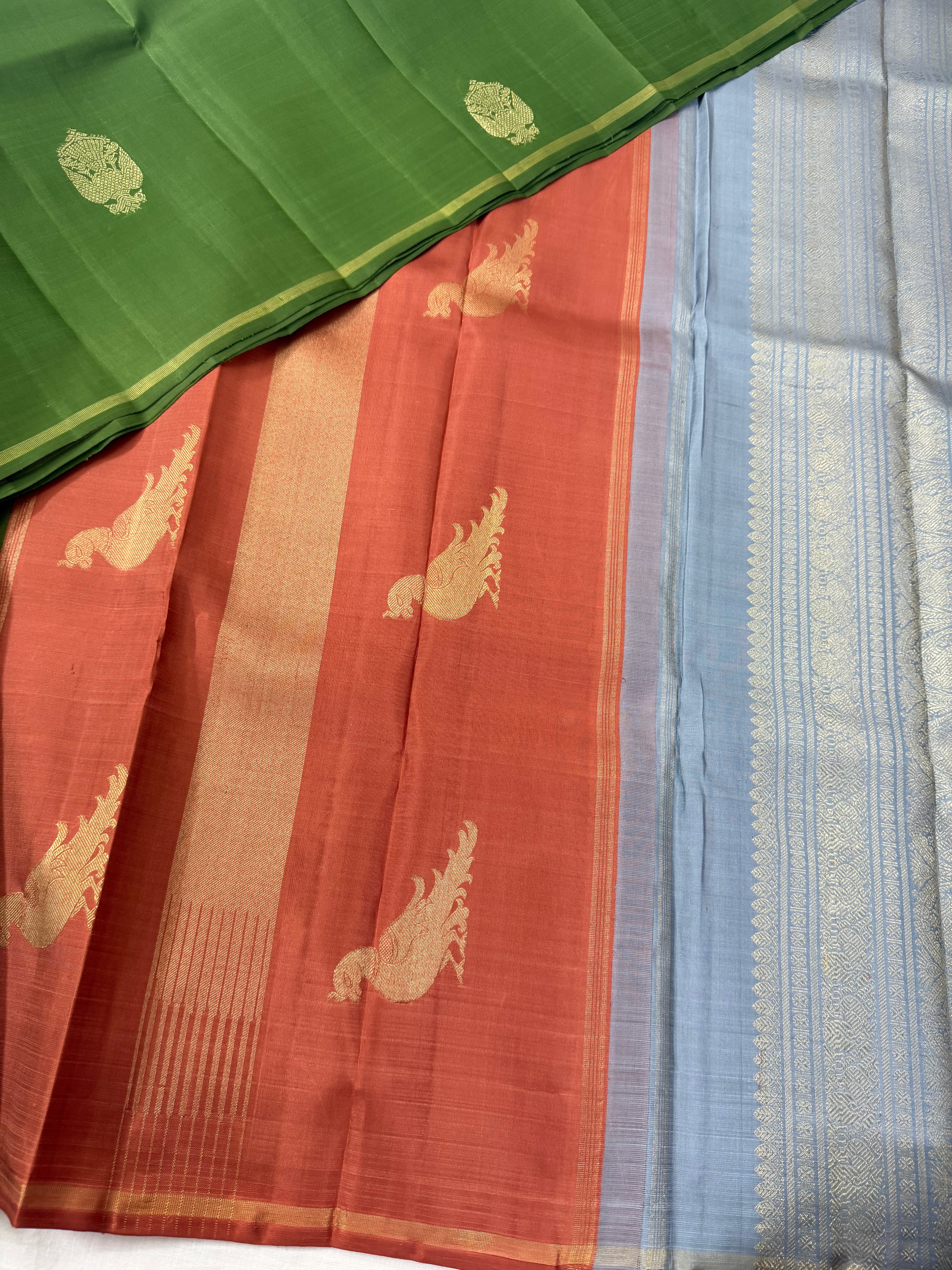 Swara: Kolam Motifs Kanjivaram Silk