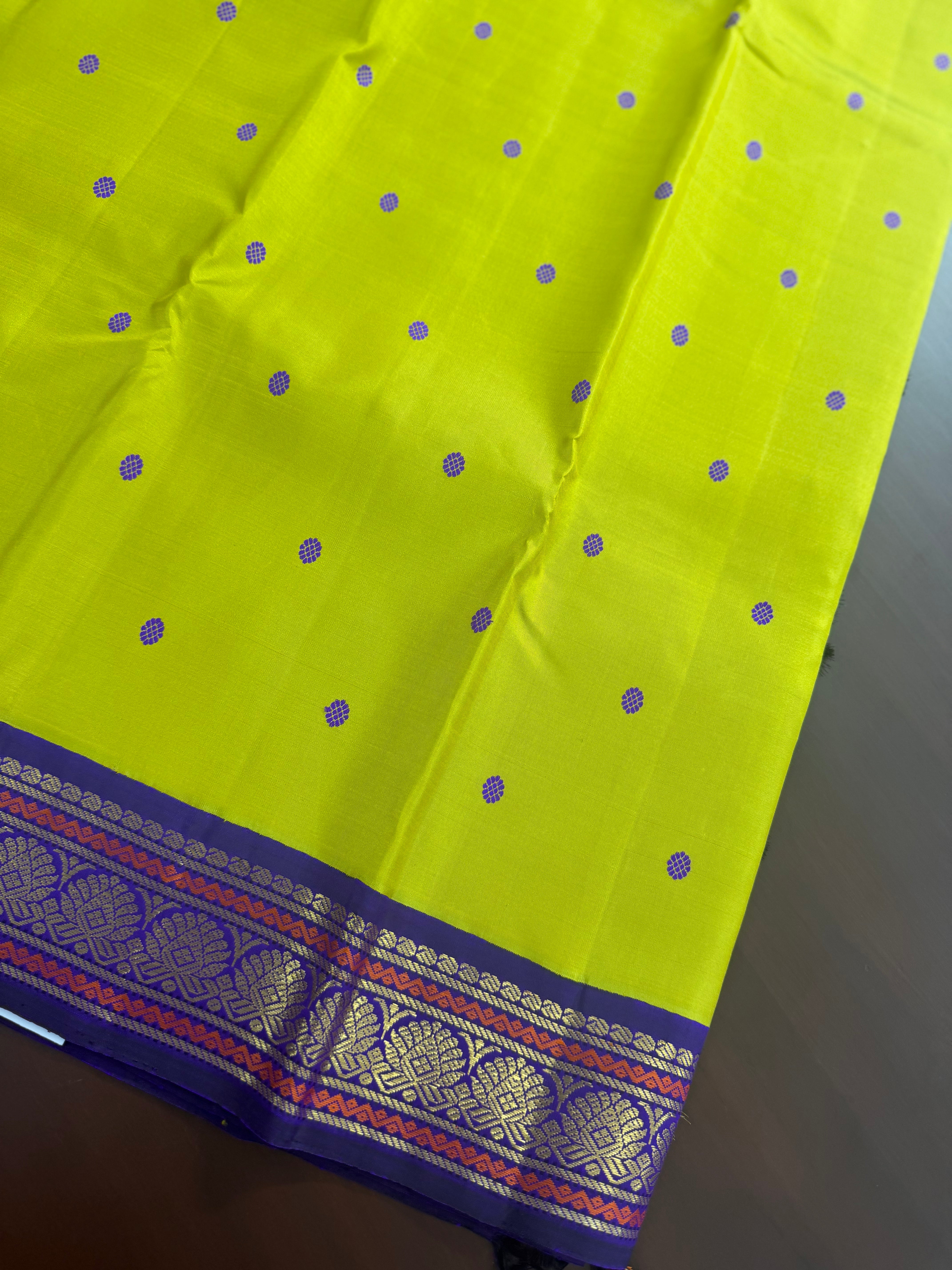 MYTHILI : Vintage Inspired Korvai Kanjivaram (Sampanga Green)