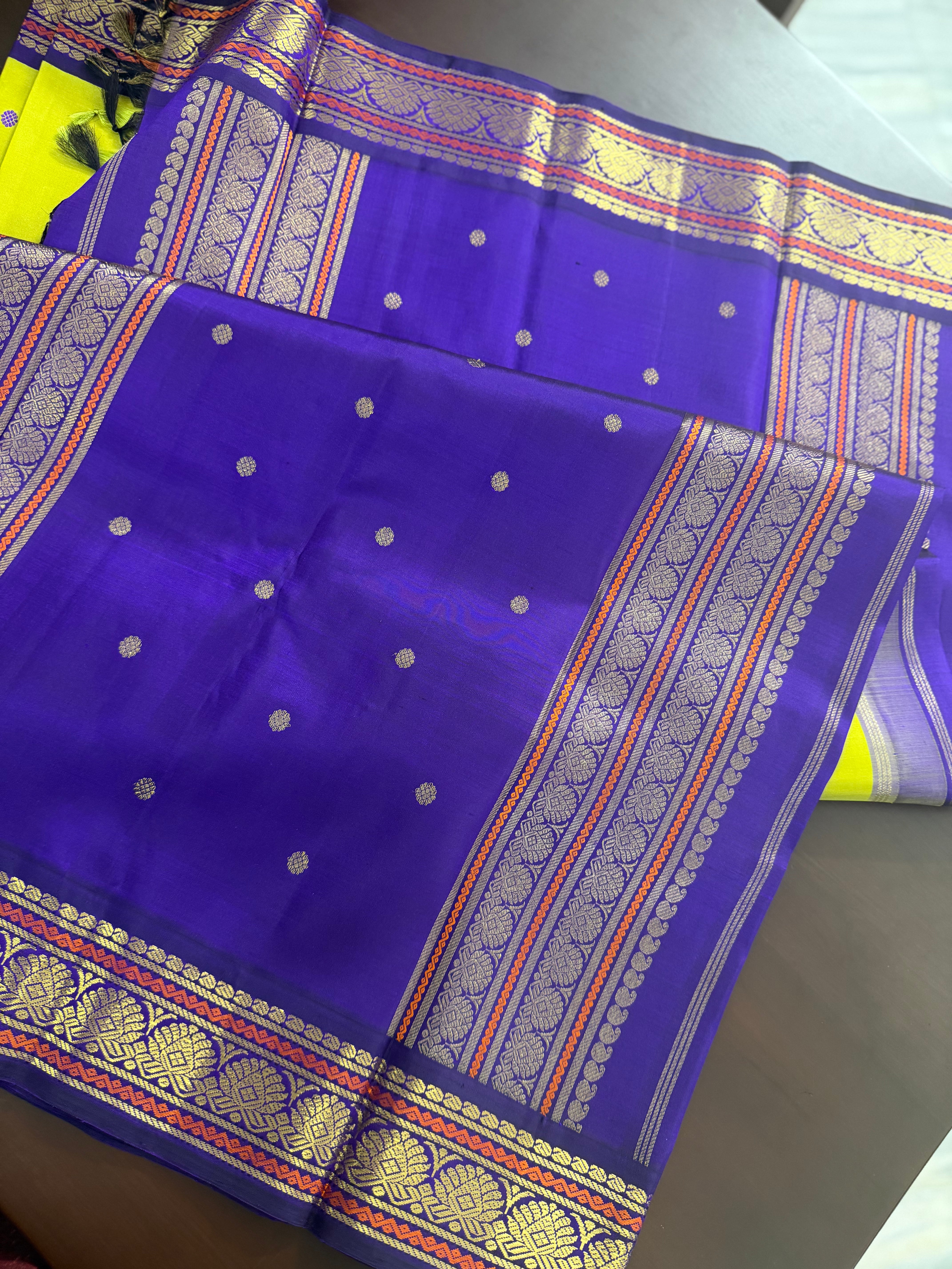 MYTHILI : Vintage Inspired Korvai Kanjivaram (Sampanga Green)